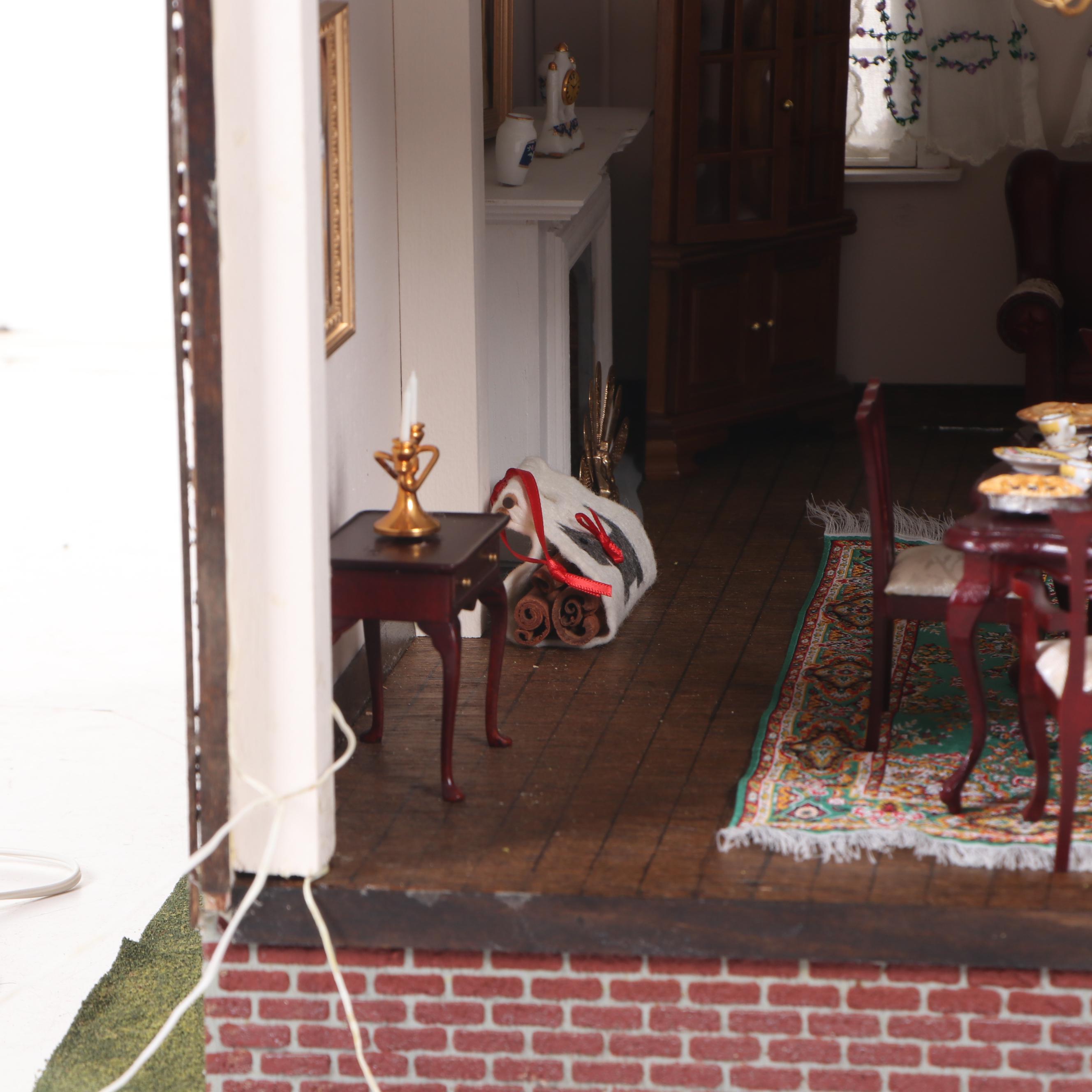 Handmade Electrified Dollhouse with Accessories