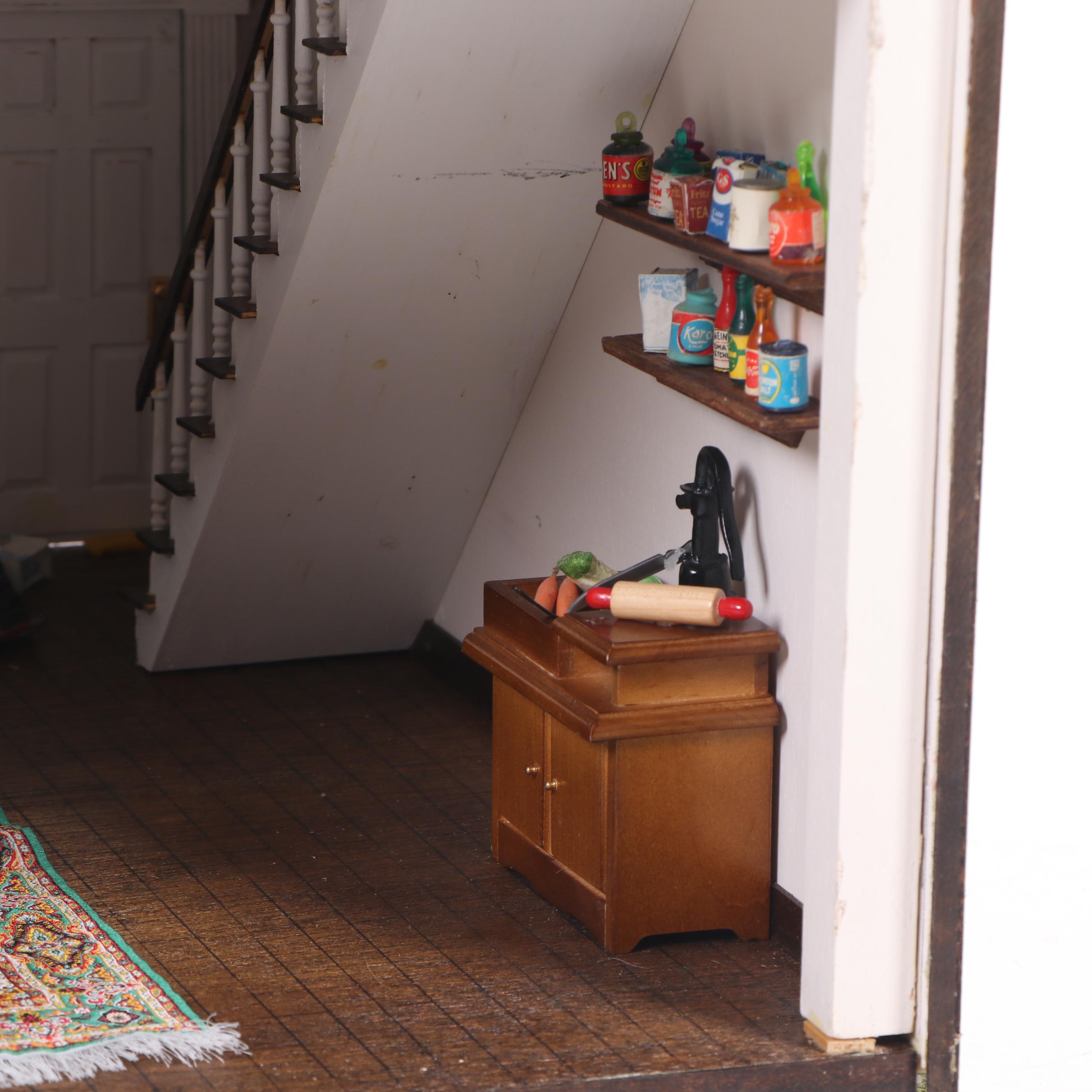 Handmade Electrified Dollhouse with Accessories