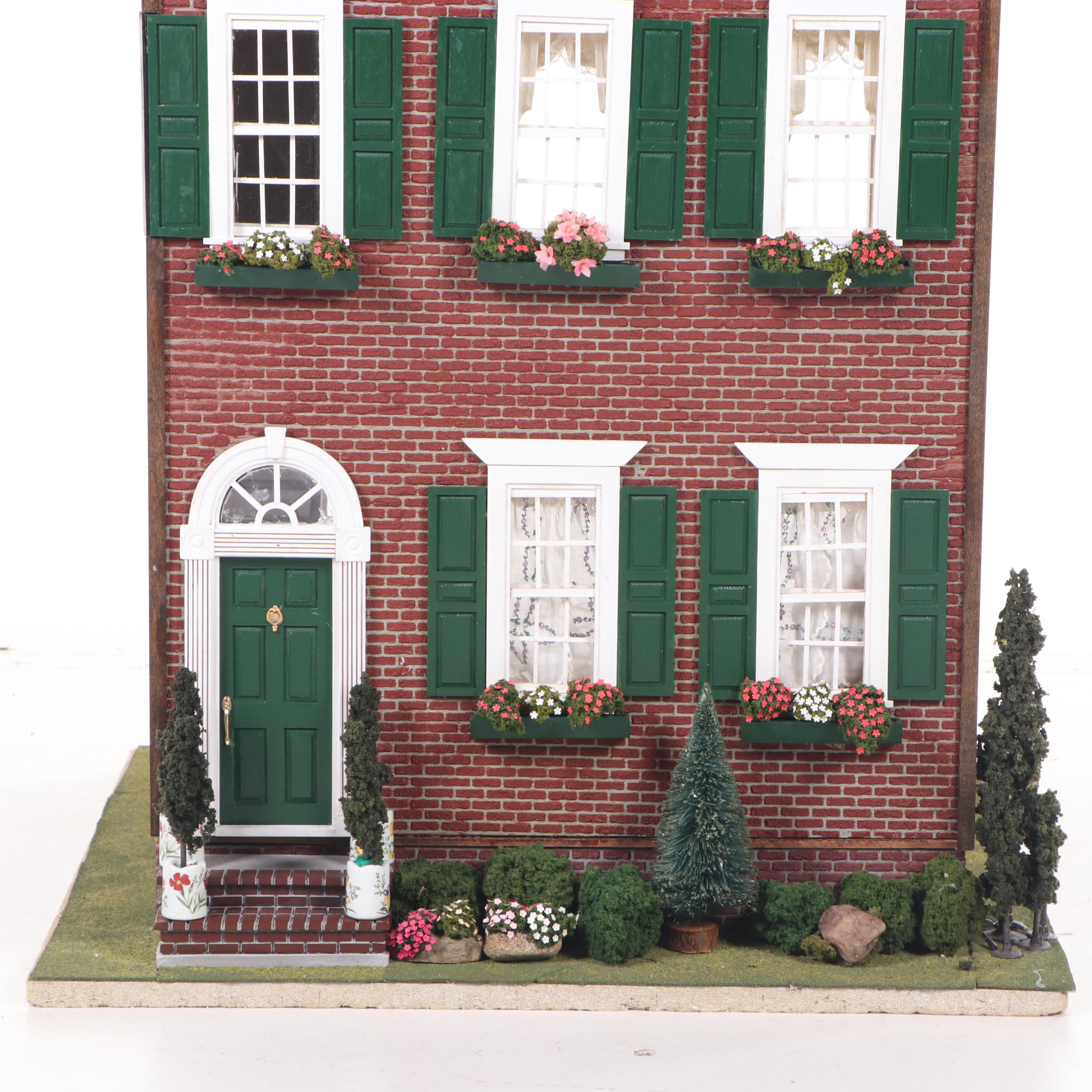 Handmade Electrified Dollhouse with Accessories