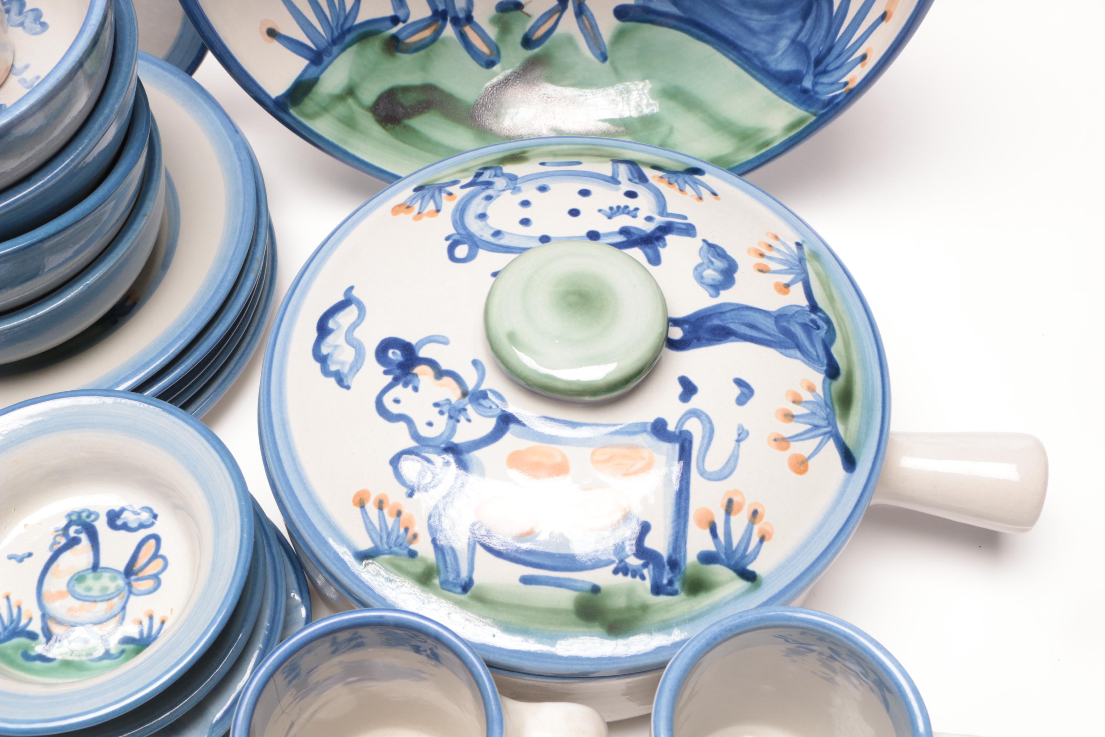 M.A. Hadley Pottery "Country" Stoneware Dinner and Serveware