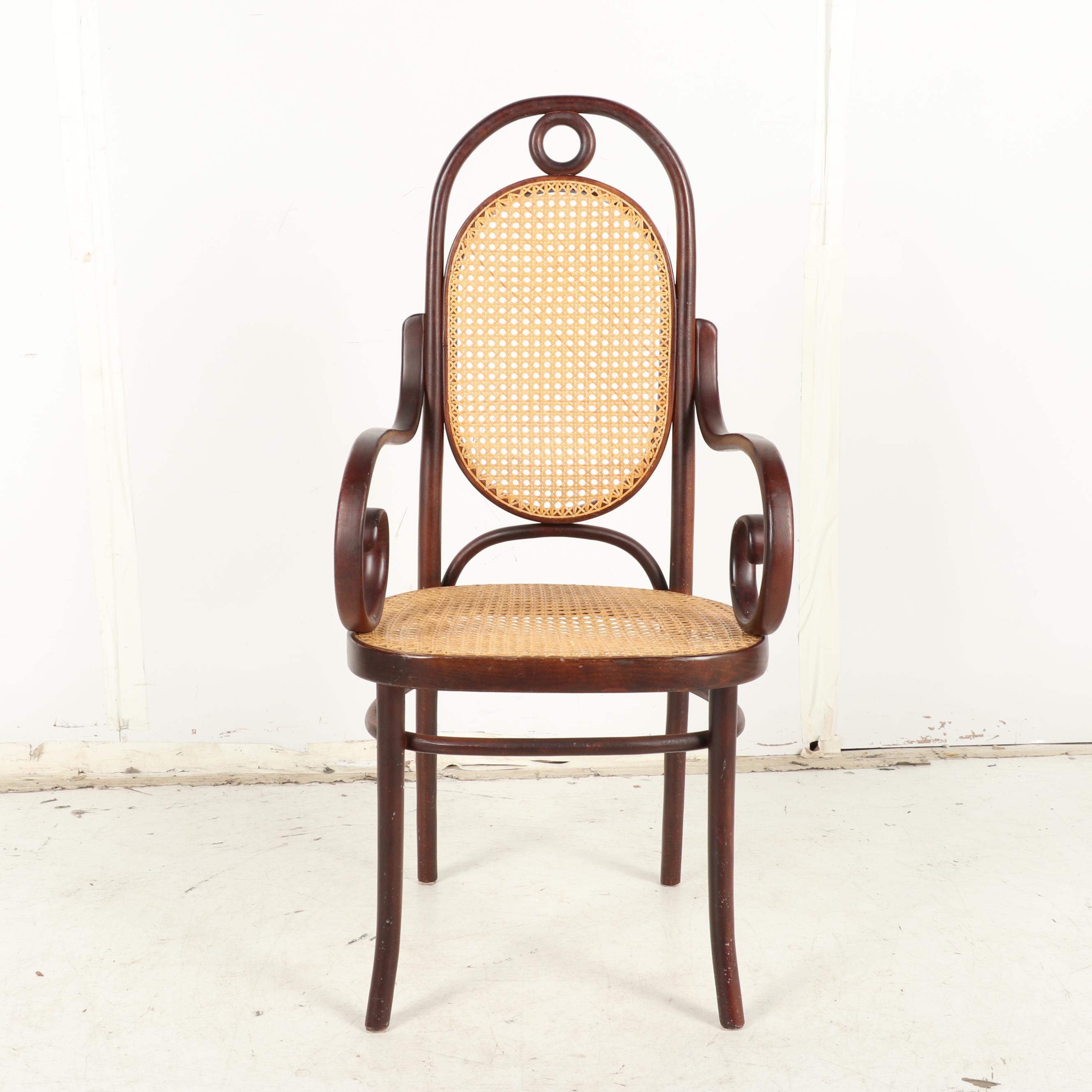 ZPM Radmosko Thonet High Back Bentwood Chairs, Vintage