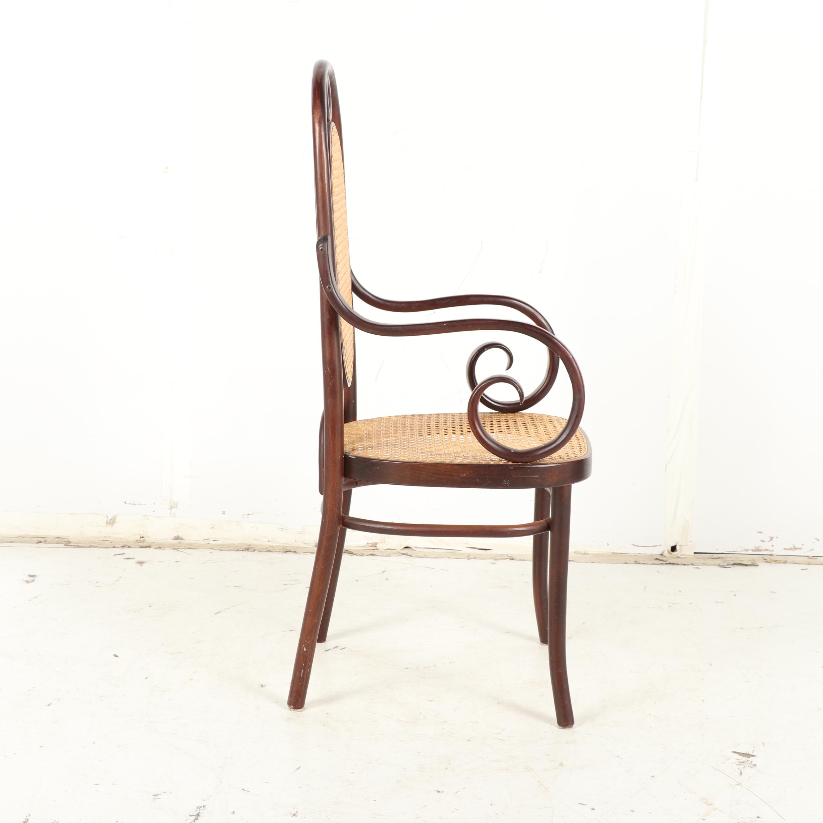 ZPM Radmosko Thonet High Back Bentwood Chairs, Vintage