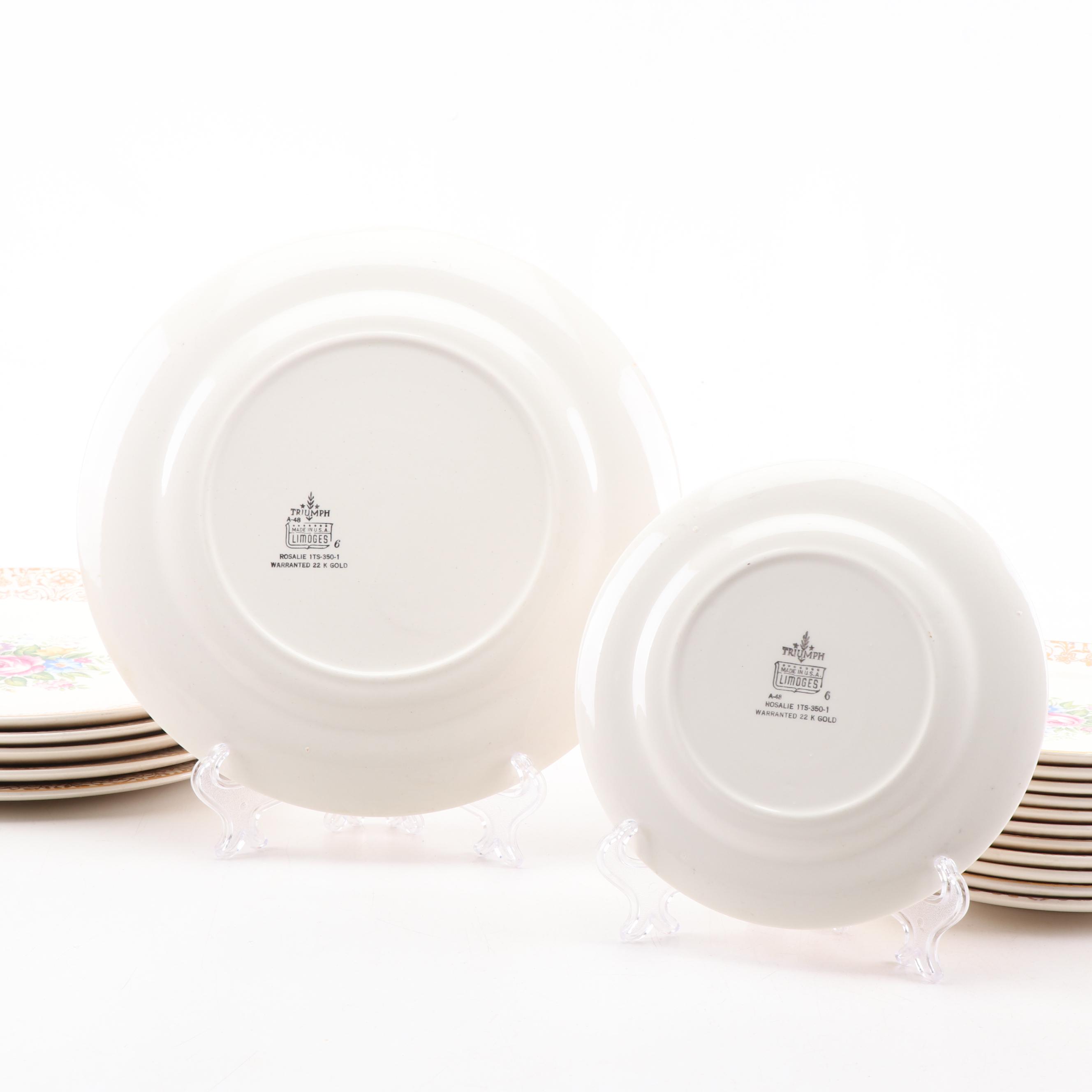 Triumph Limoges "Rosalie" Porcelain Dinnerware