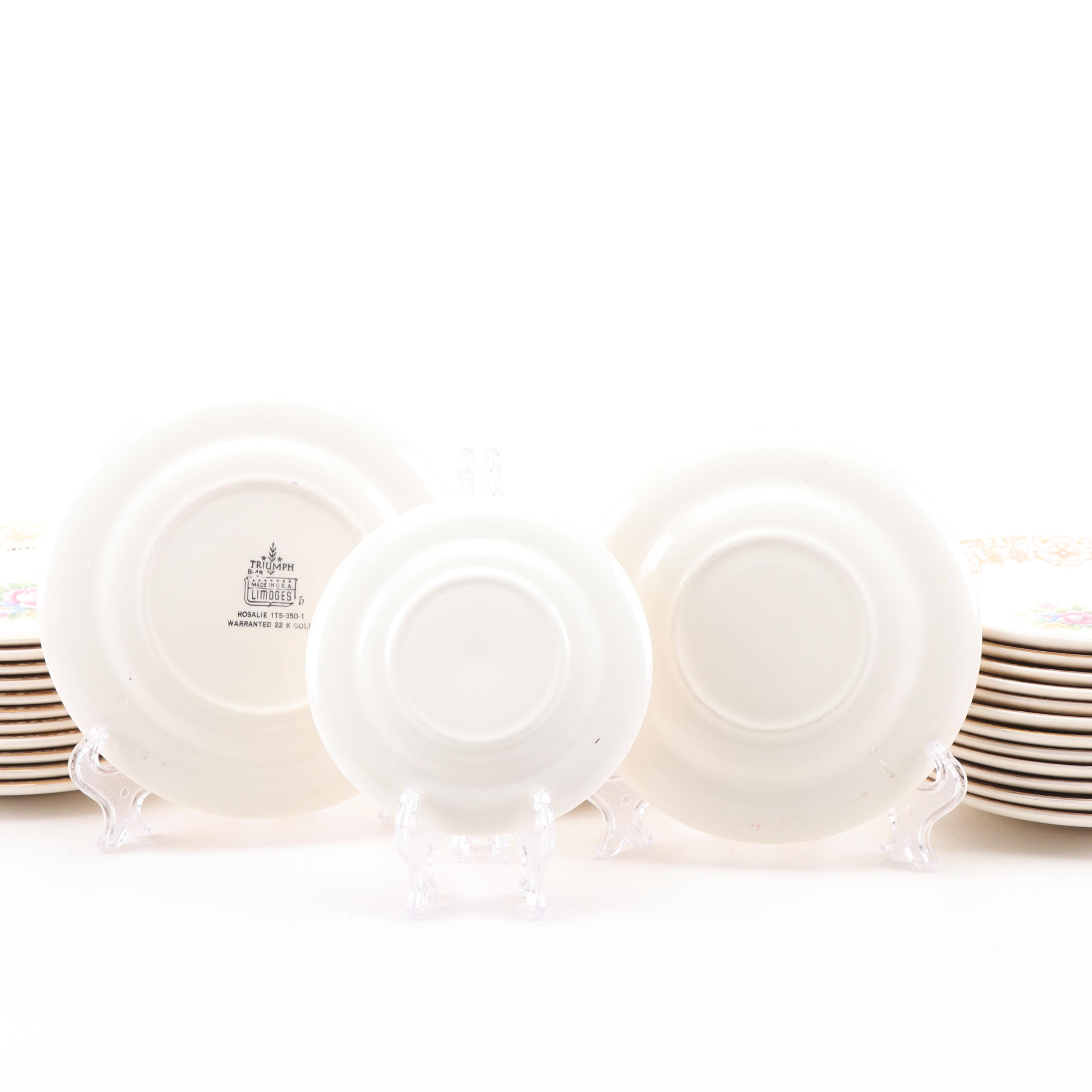 Triumph Limoges "Rosalie" Porcelain Dinnerware