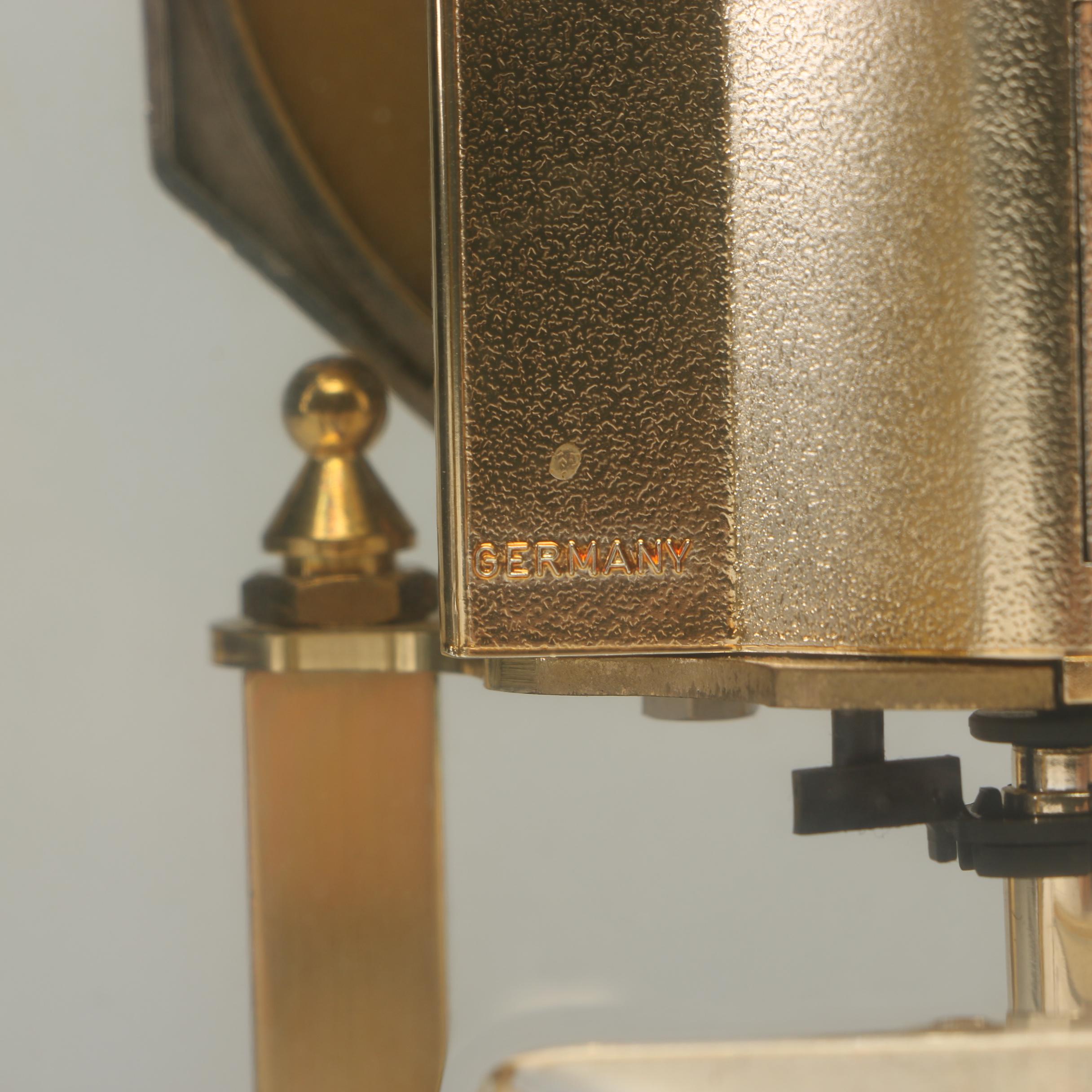 Kundo Quartz Anniversary Clock with Brass Case, Late 20th Century