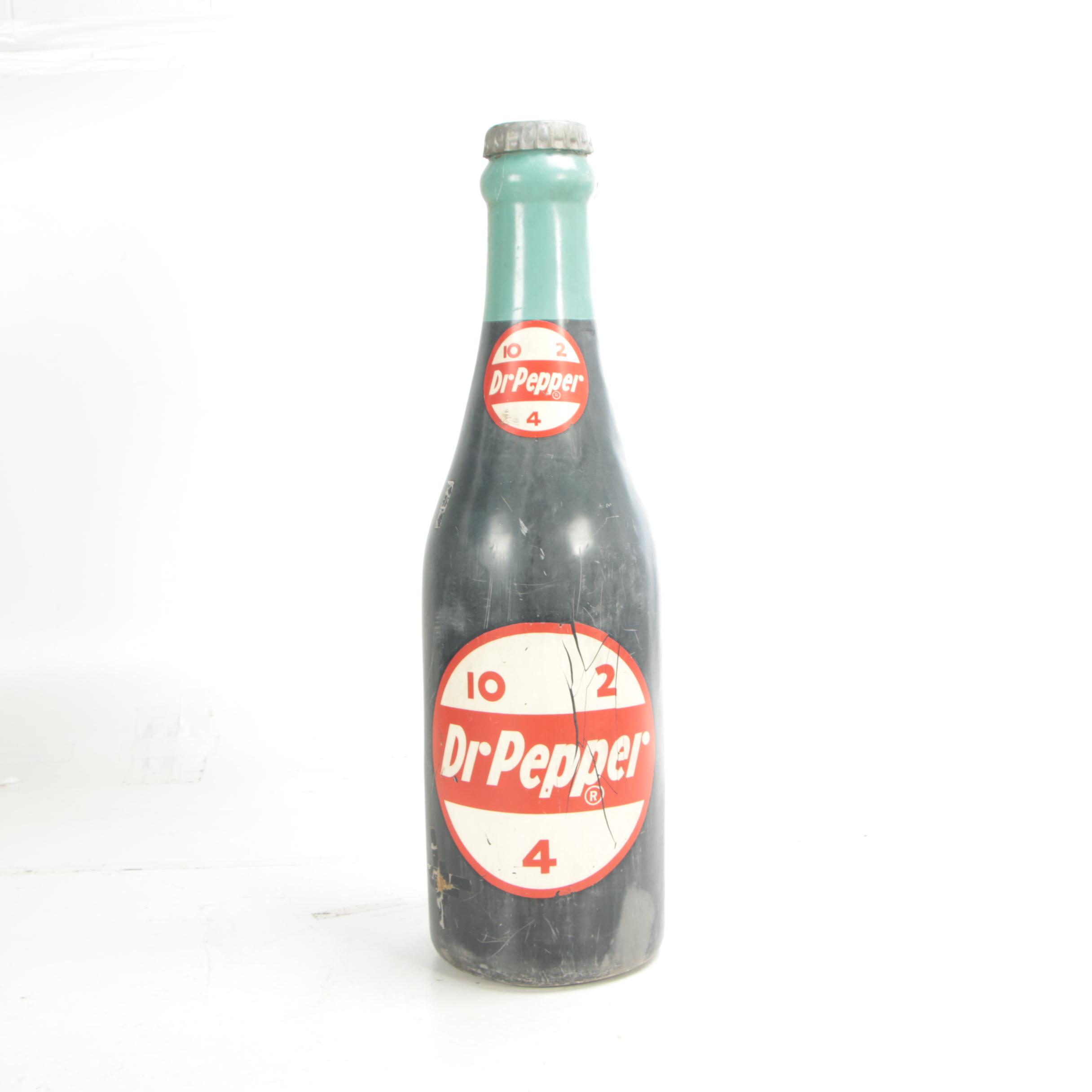 Dr. Pepper Soda Pop 48" Bottle Display by Century Specialty, 1950s Vintage