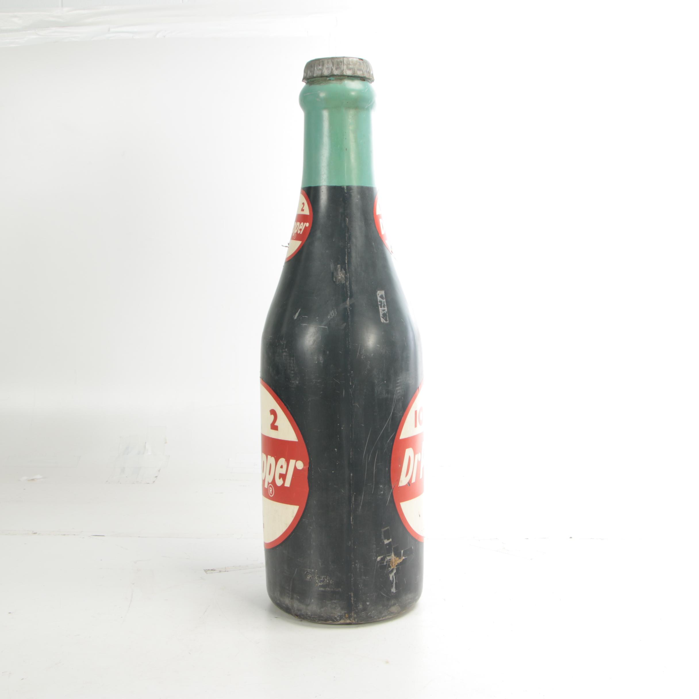 Dr. Pepper Soda Pop 48" Bottle Display by Century Specialty, 1950s Vintage