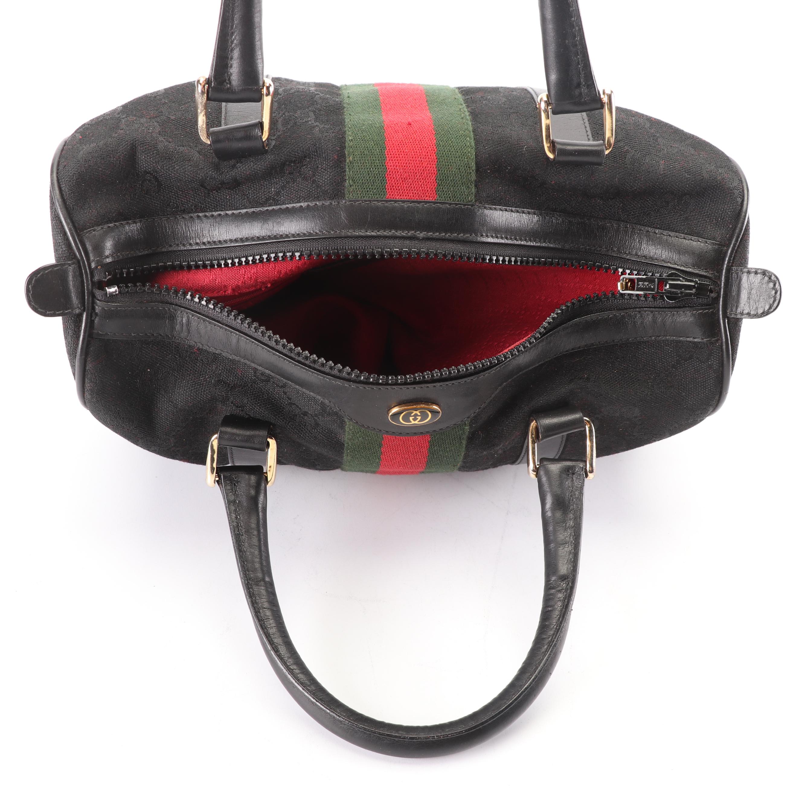 Gucci Accessory Collection Supreme Canvas Web Stripe Duffel Bag