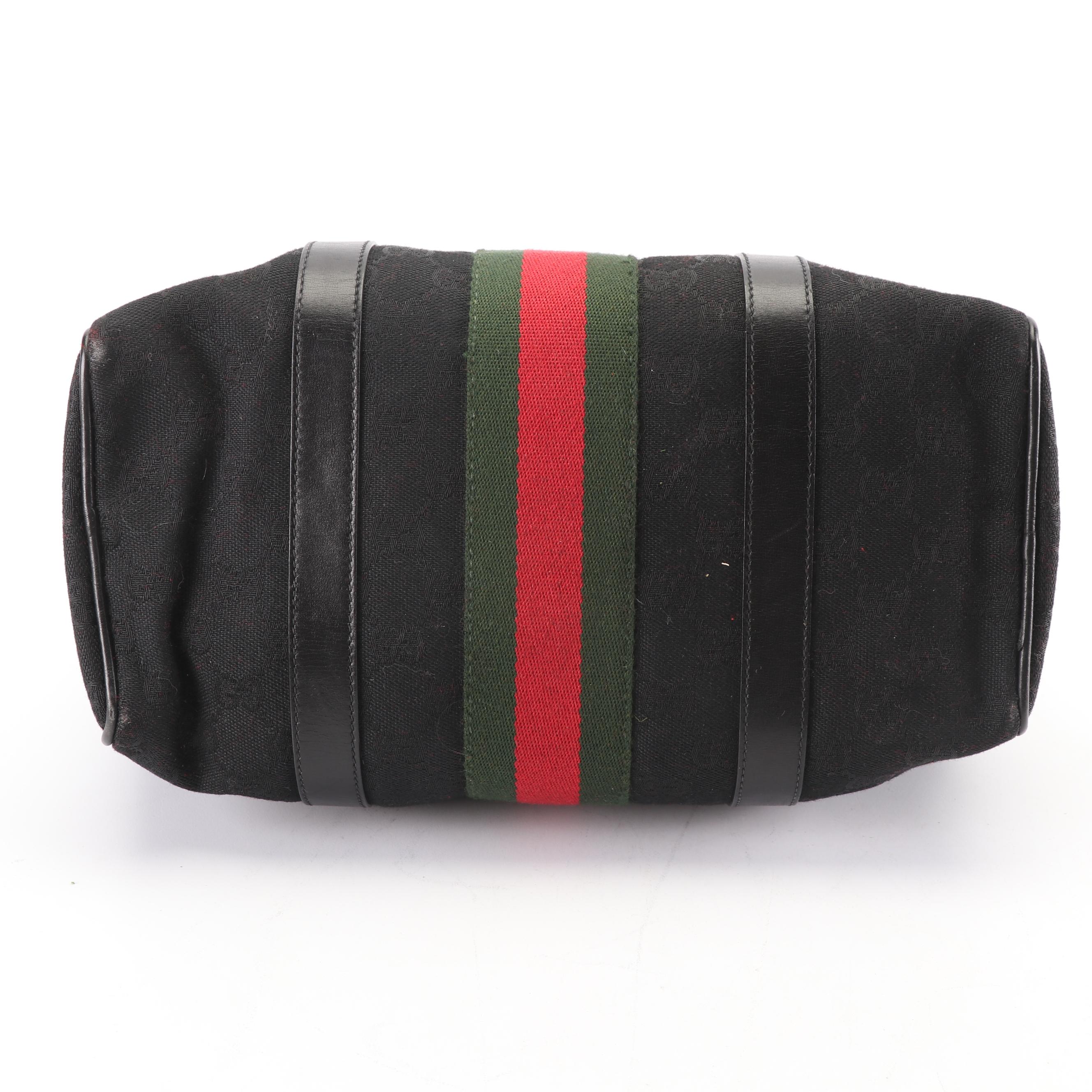 Gucci Accessory Collection Supreme Canvas Web Stripe Duffel Bag