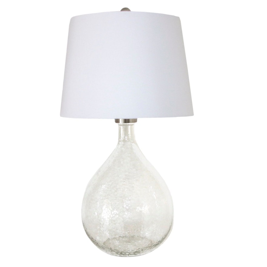 Contemporary Textured Glass Table Lamp