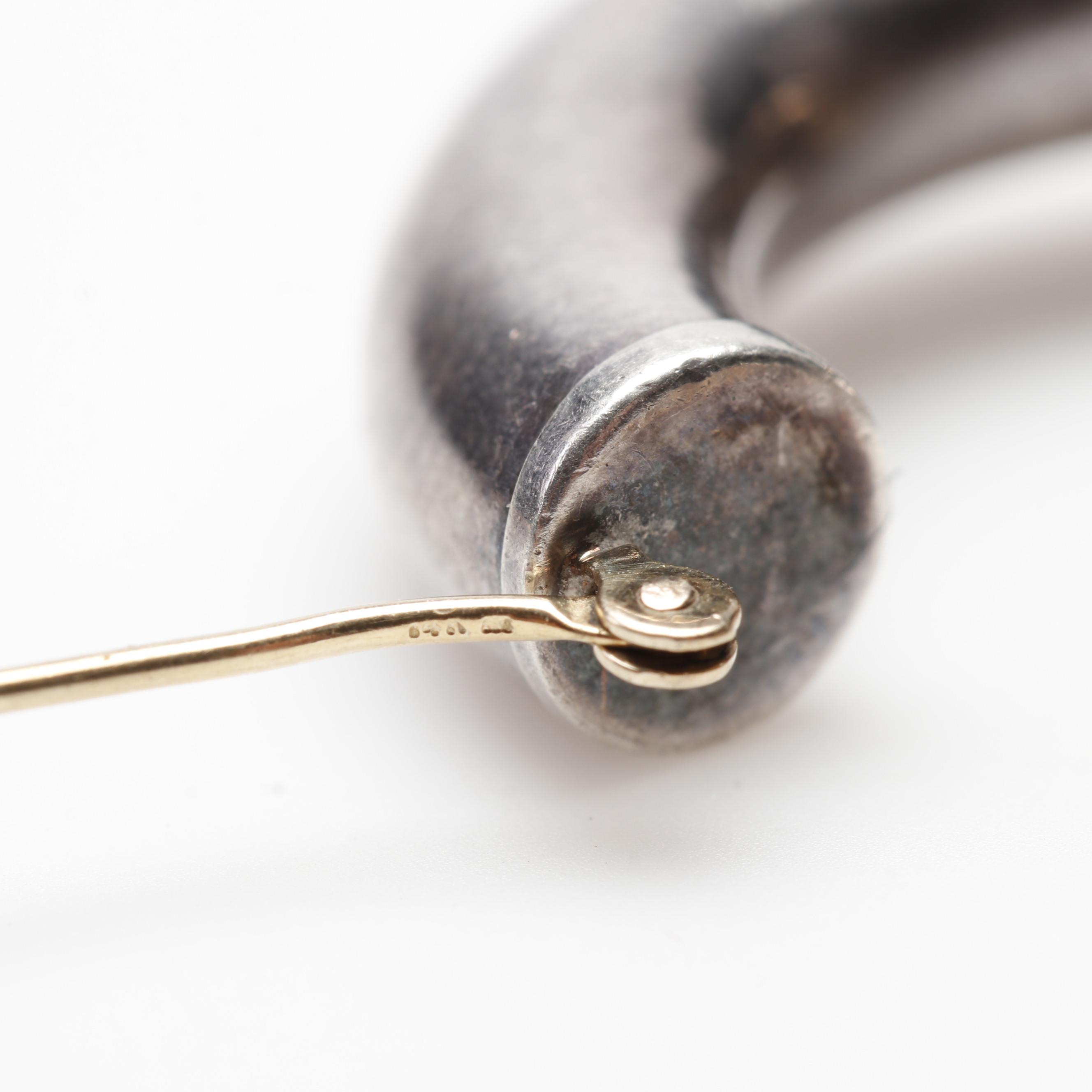 Sterling Silver Hoops with 14K Yellow Gold Accents