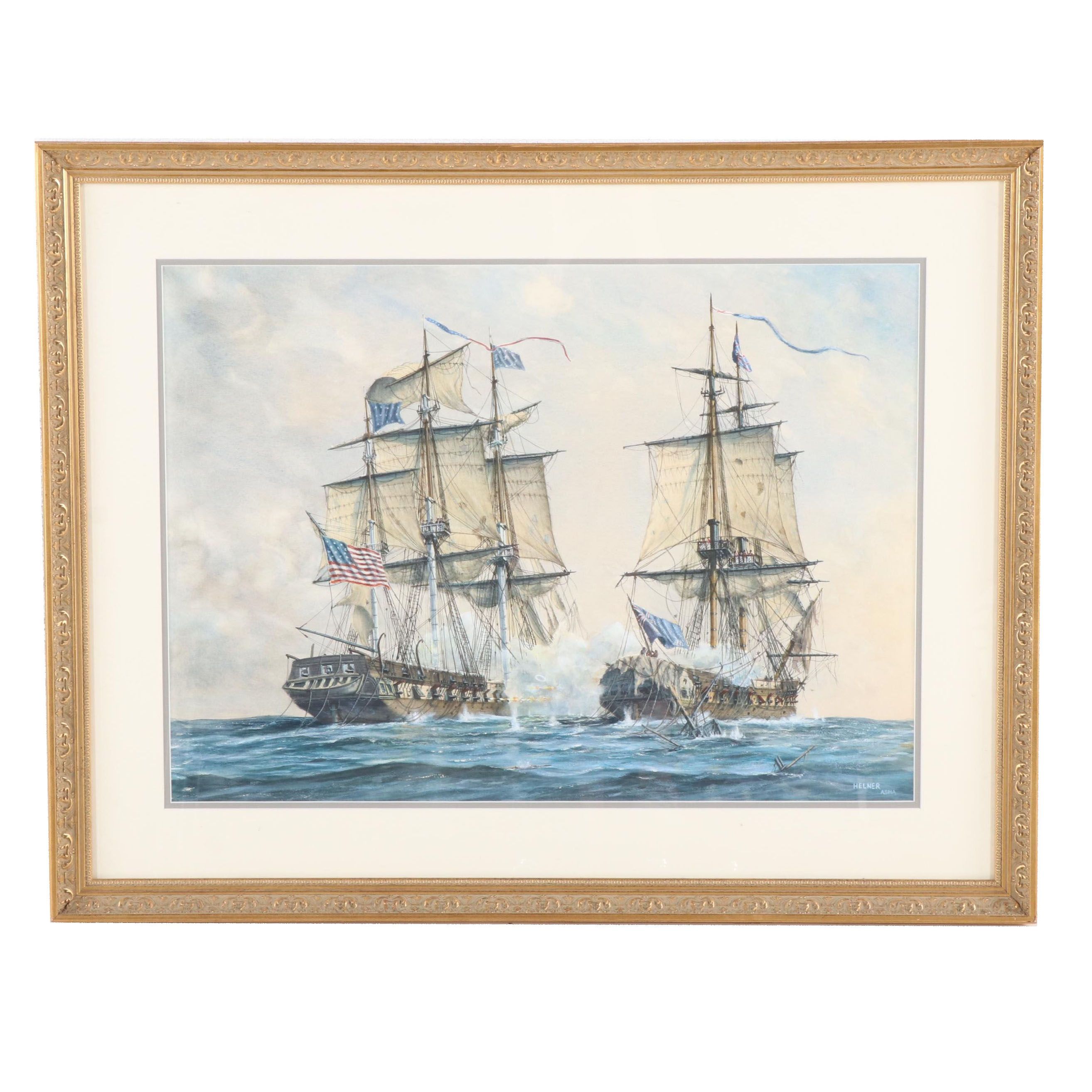 Al Helner Maritime Watercolor Painting