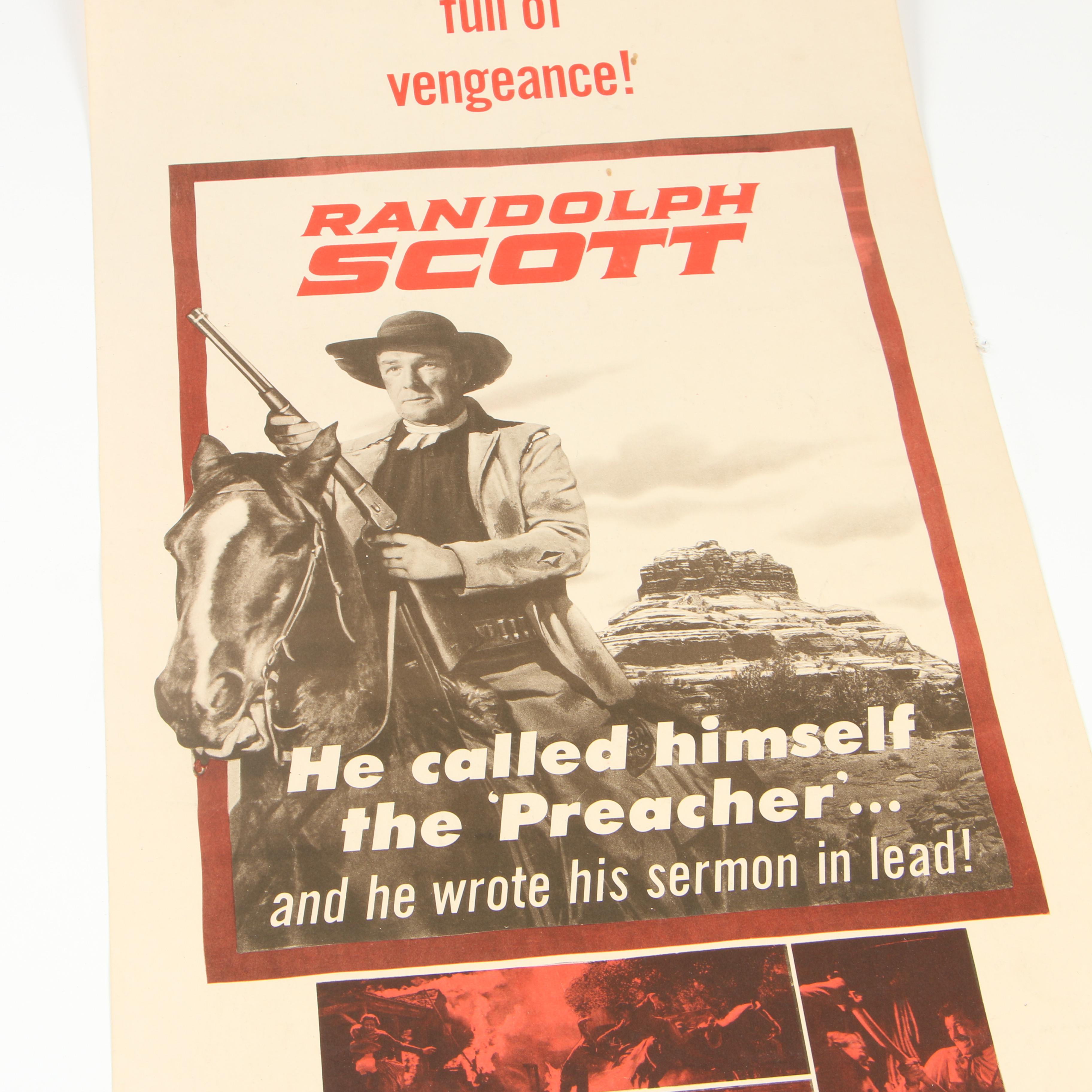 "High Noon" and "Shoot-Out at Medicine Bend" Movie Posters, 1950s Vintage