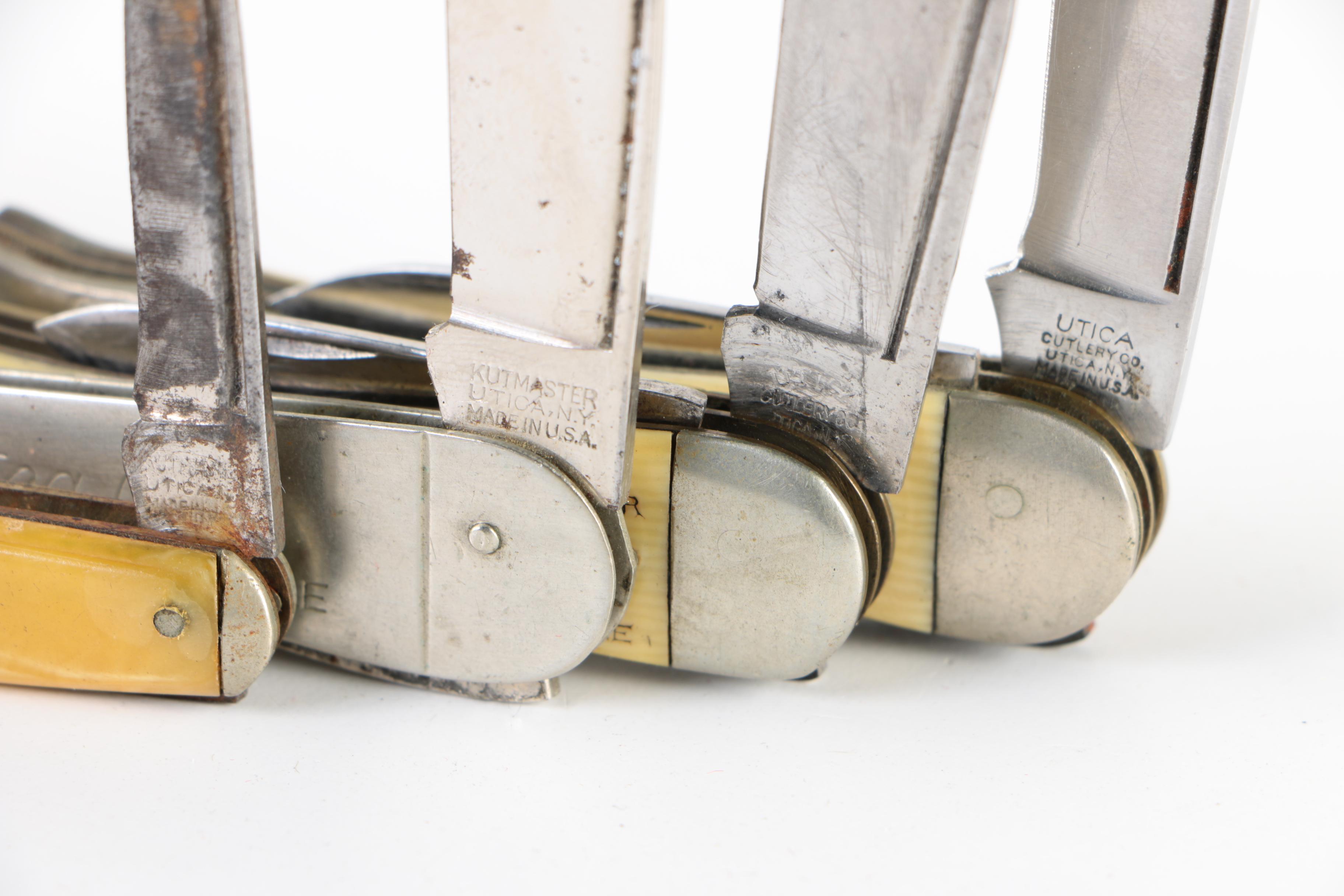 Utica Club Pocket Knives and Bottle Openers, Vintage