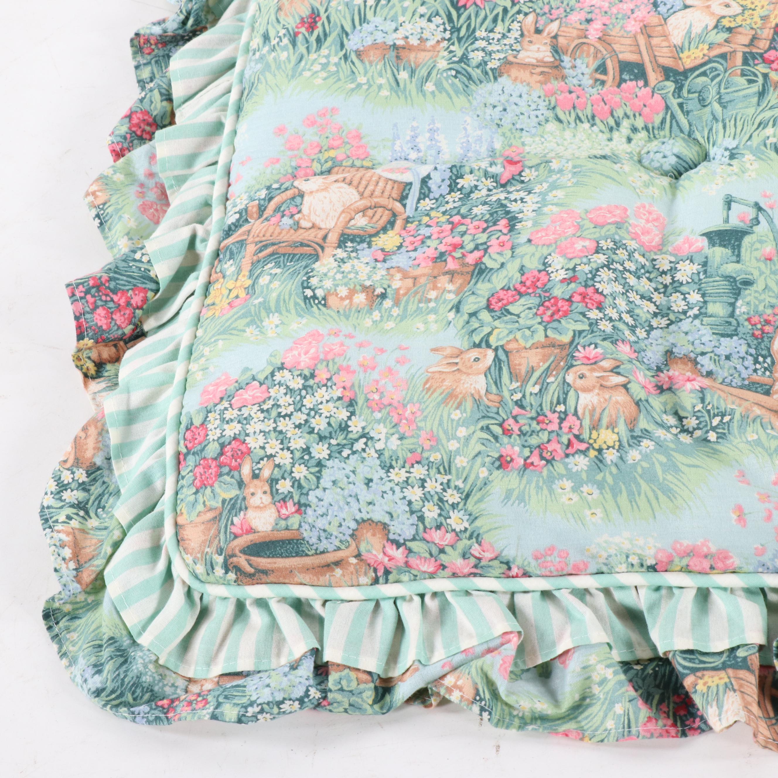 Judi's Rabbit and Garden Motif Crib Bedding Set