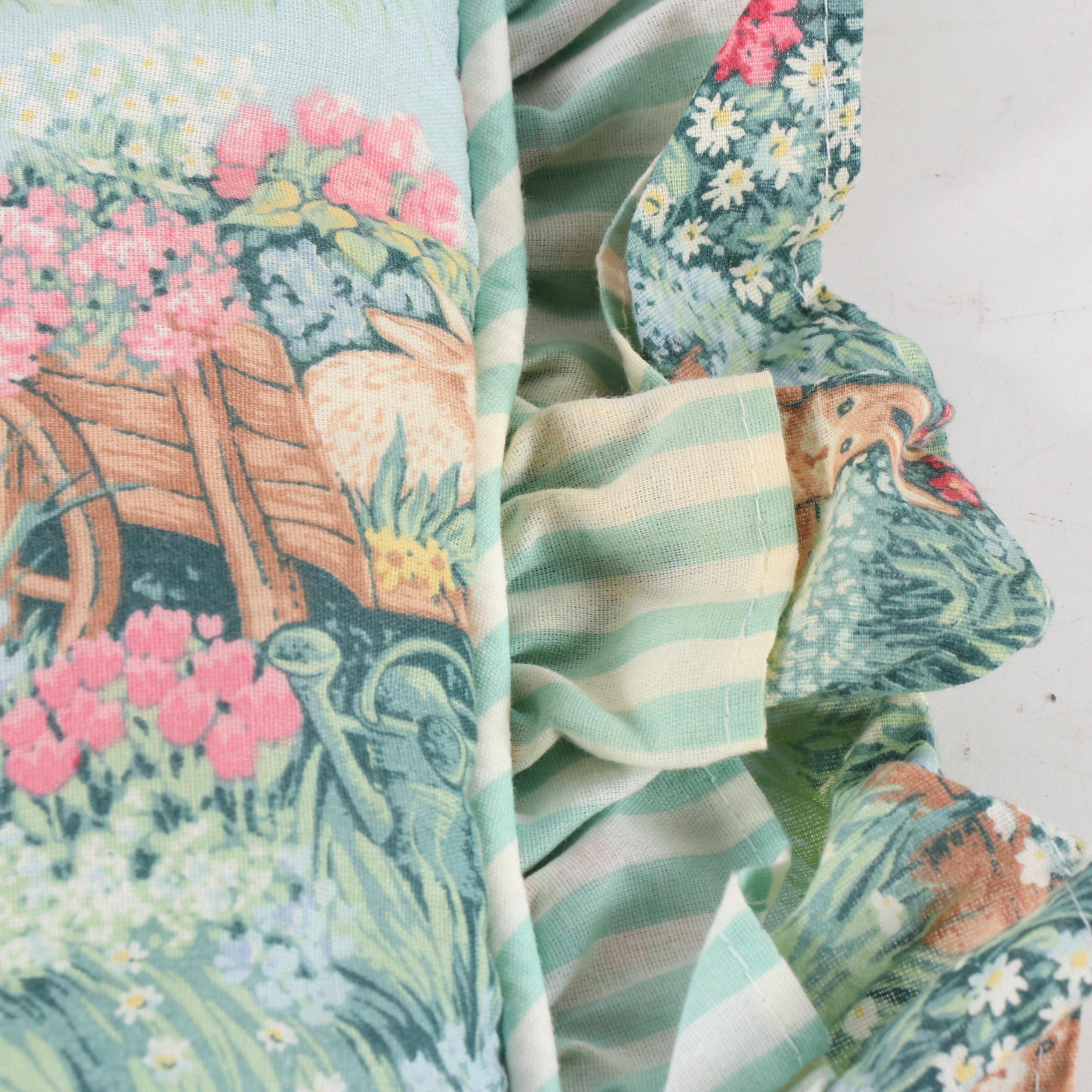 Judi's Rabbit and Garden Motif Crib Bedding Set