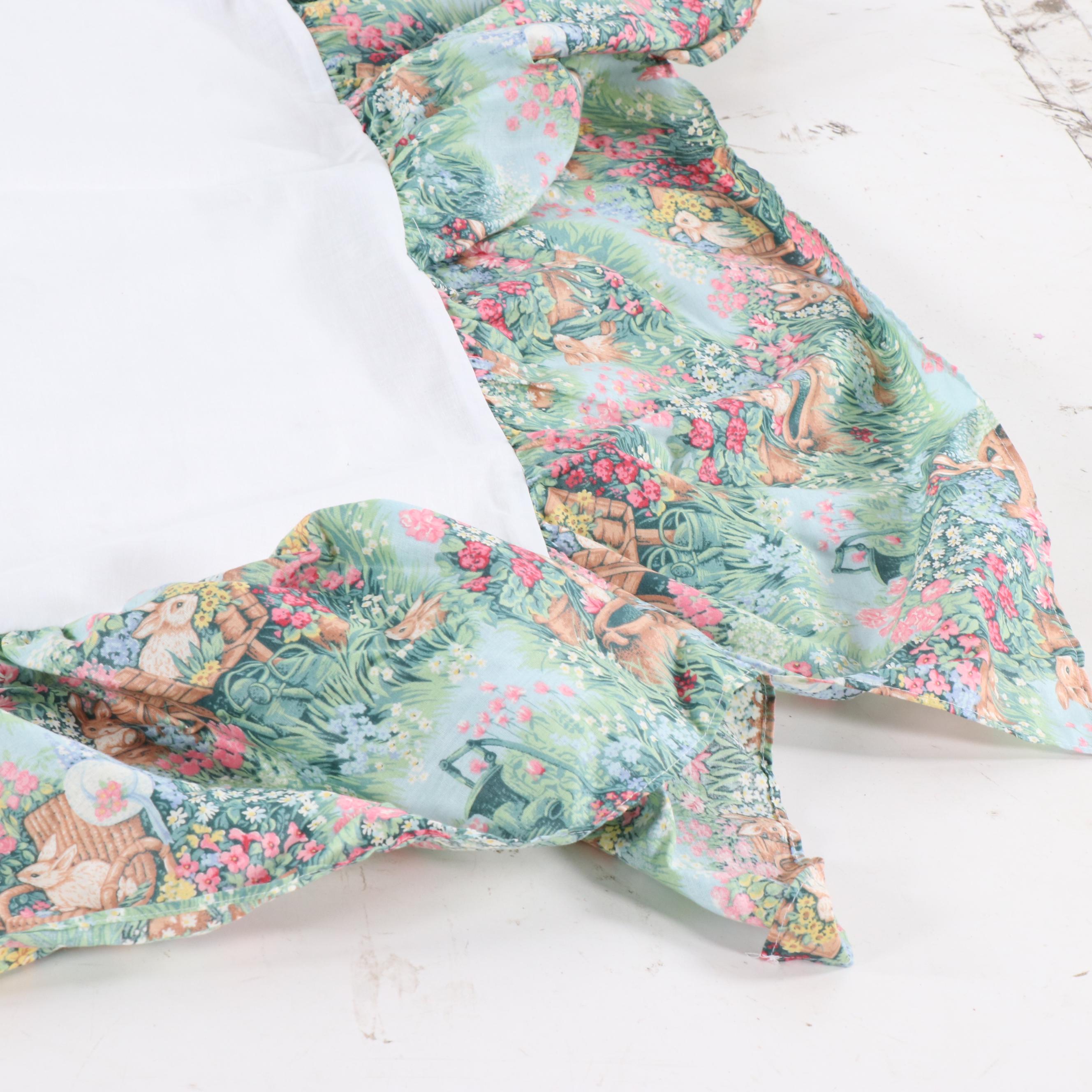 Judi's Rabbit and Garden Motif Crib Bedding Set