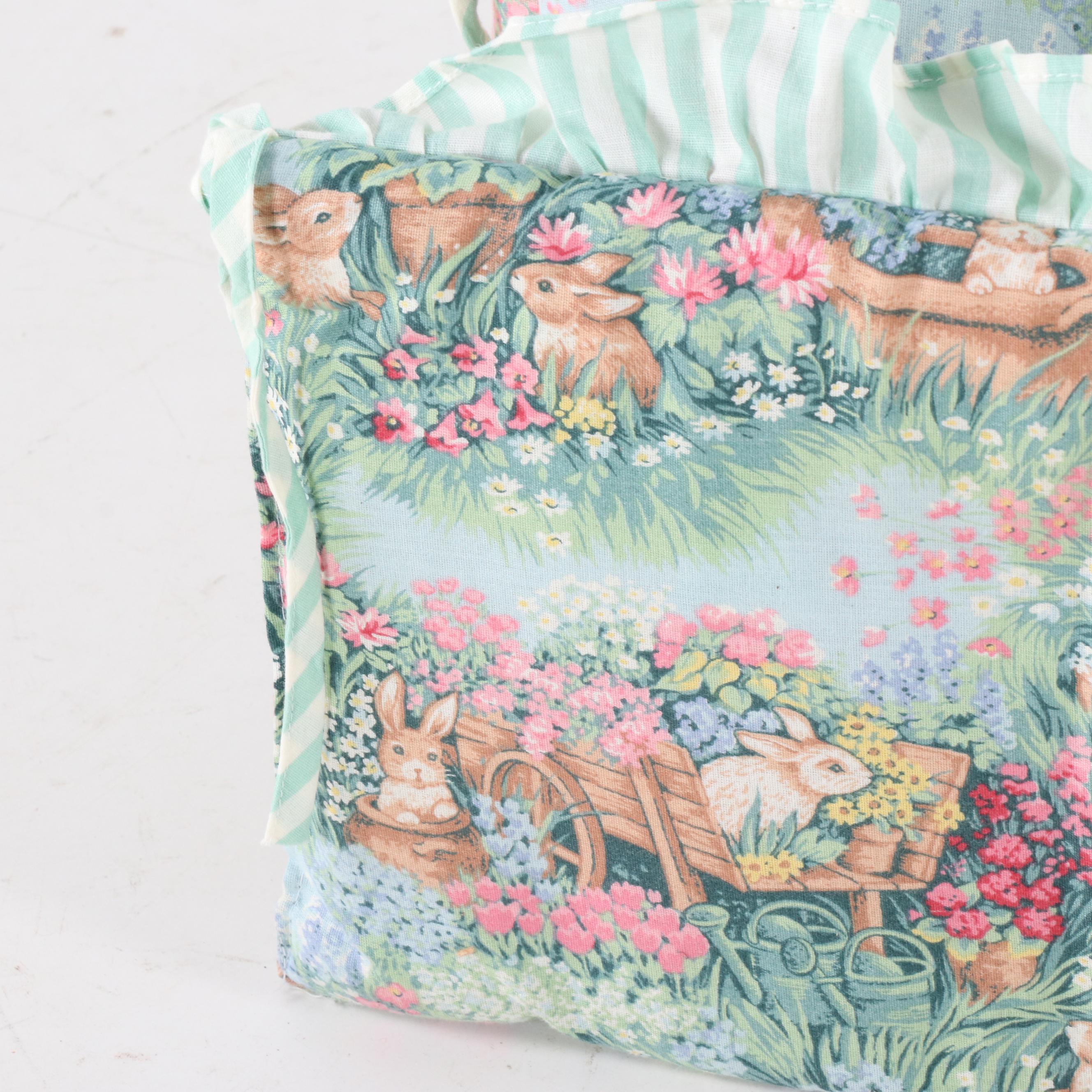 Judi's Rabbit and Garden Motif Crib Bedding Set