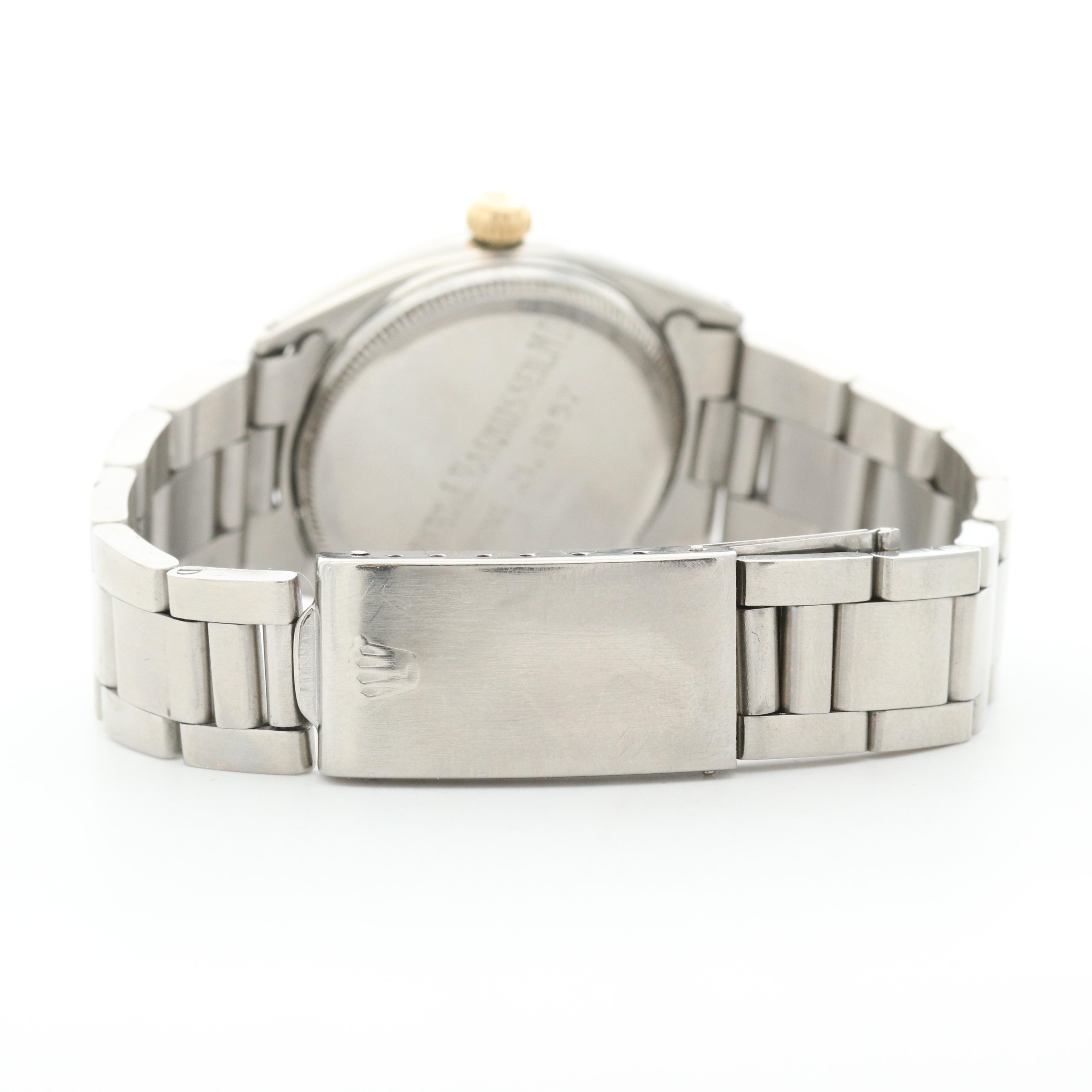 Vintage Rolex Oyster Perpetual 18K Yellow Gold and Stainless Steel Watch