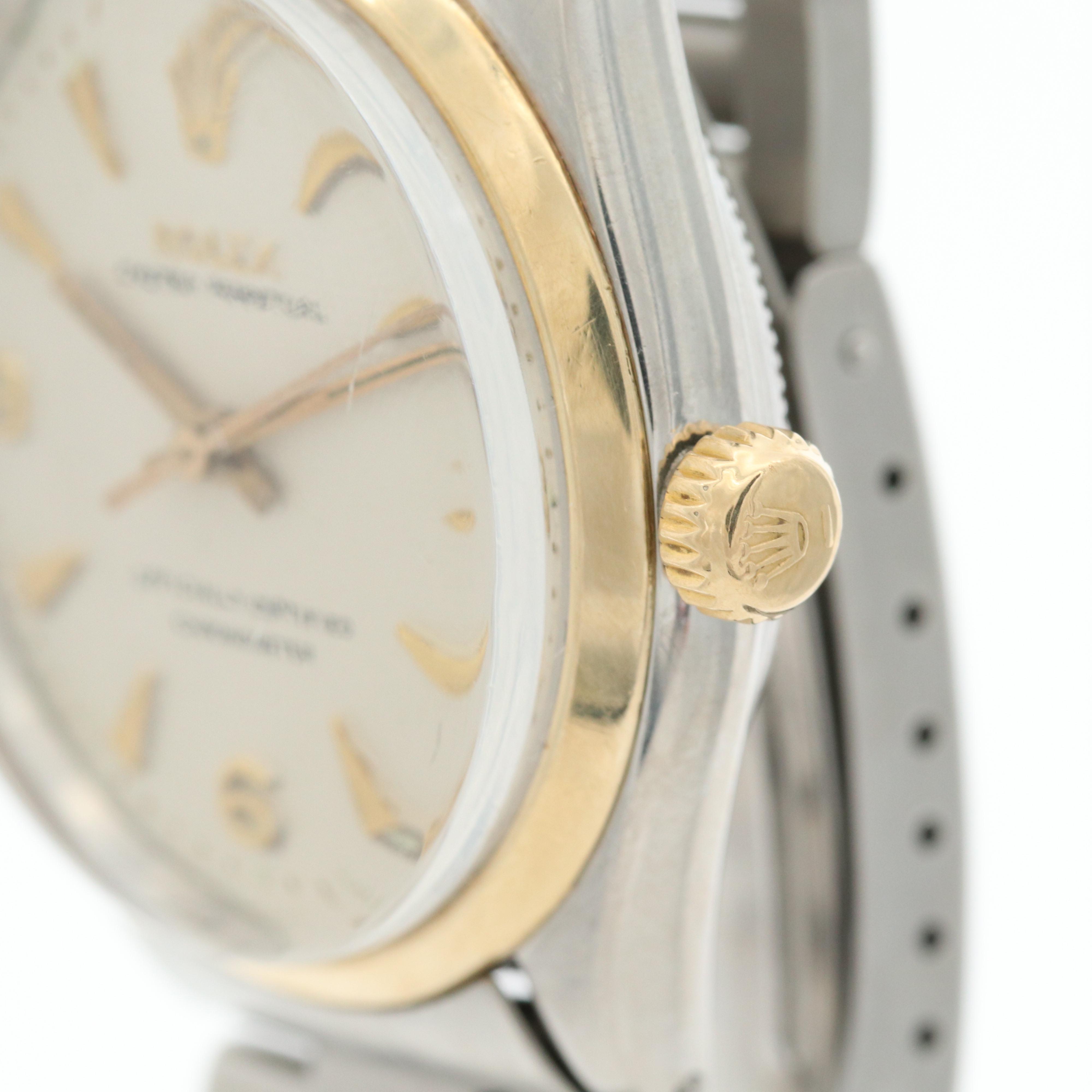 Vintage Rolex Oyster Perpetual 18K Yellow Gold and Stainless Steel Watch