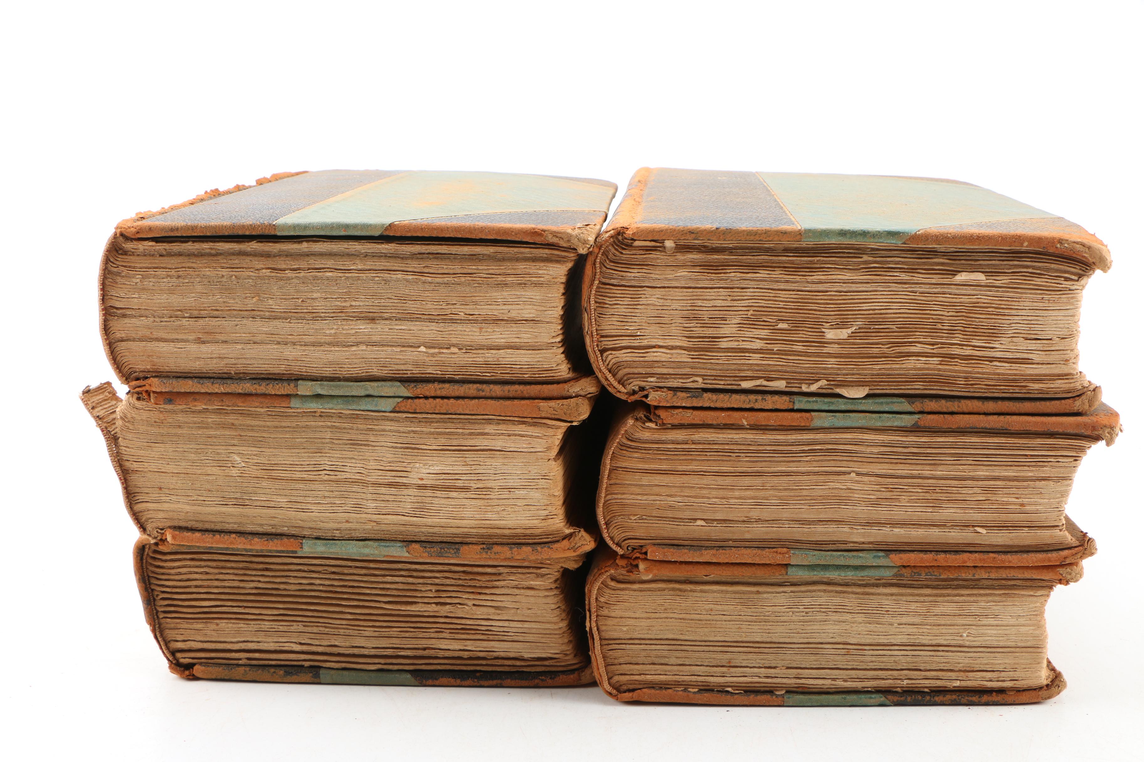 1895 "History of the Jews" Six Volume Set by Heinrich Graetz