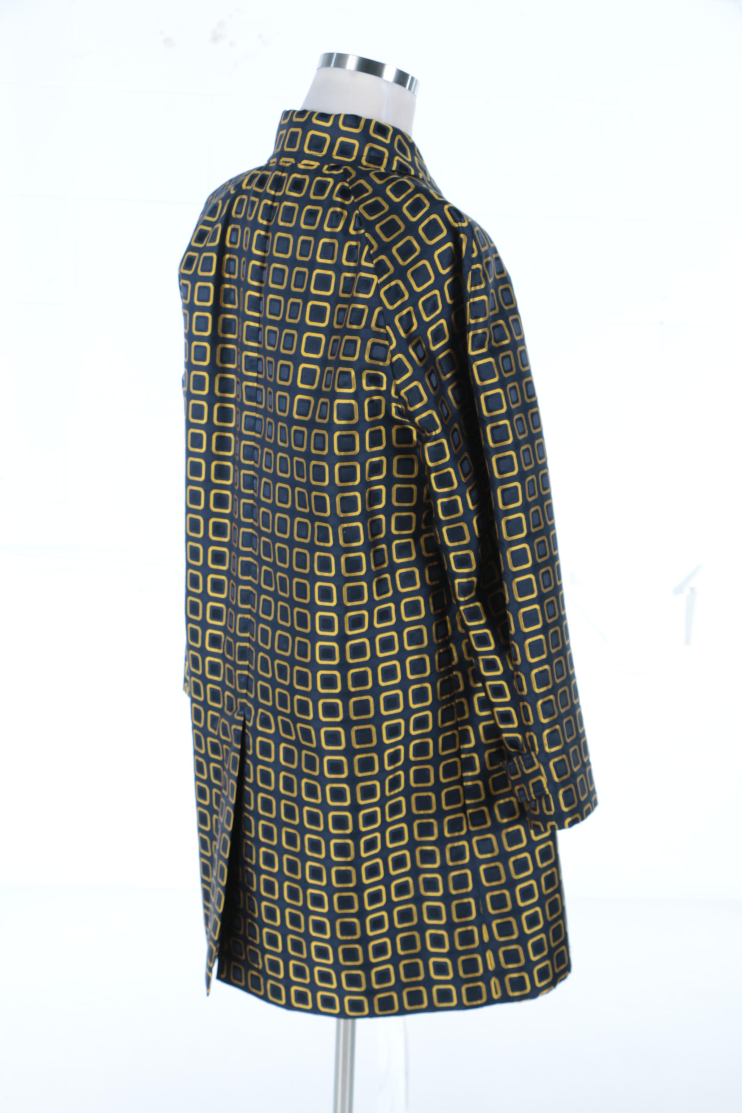 Men's Prada Holliday & Brown Print Woven Silk Jacket