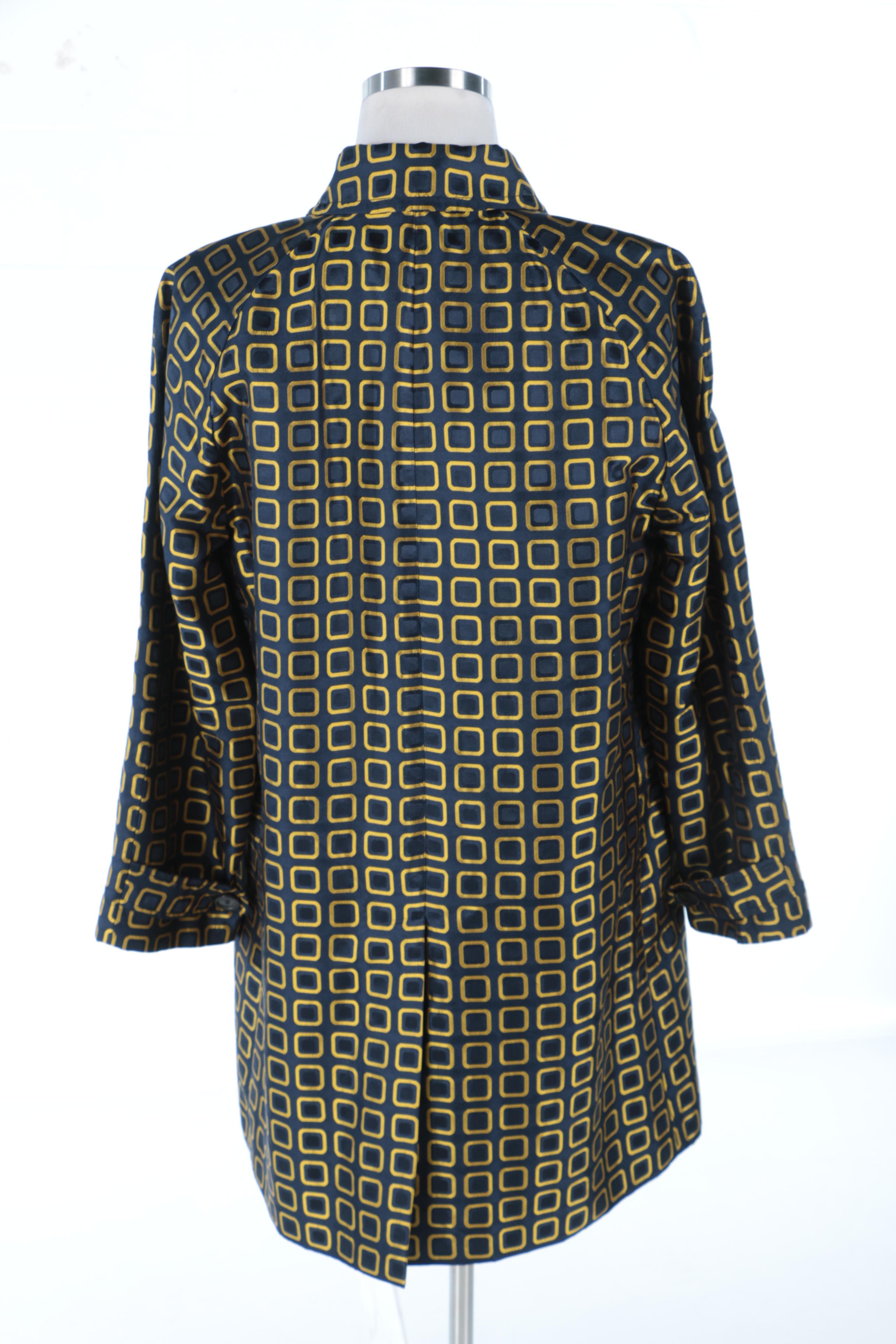 Men's Prada Holliday & Brown Print Woven Silk Jacket