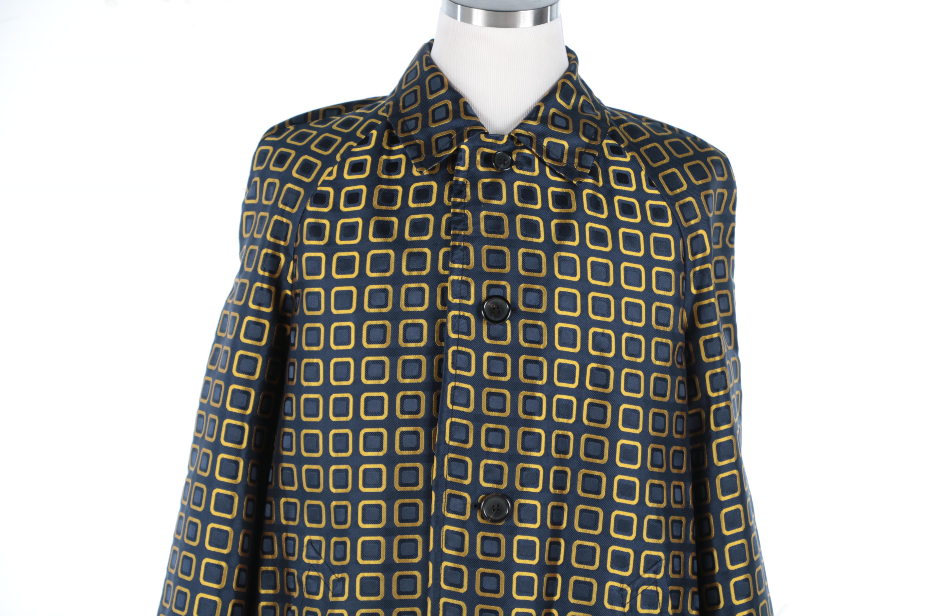 Men's Prada Holliday & Brown Print Woven Silk Jacket
