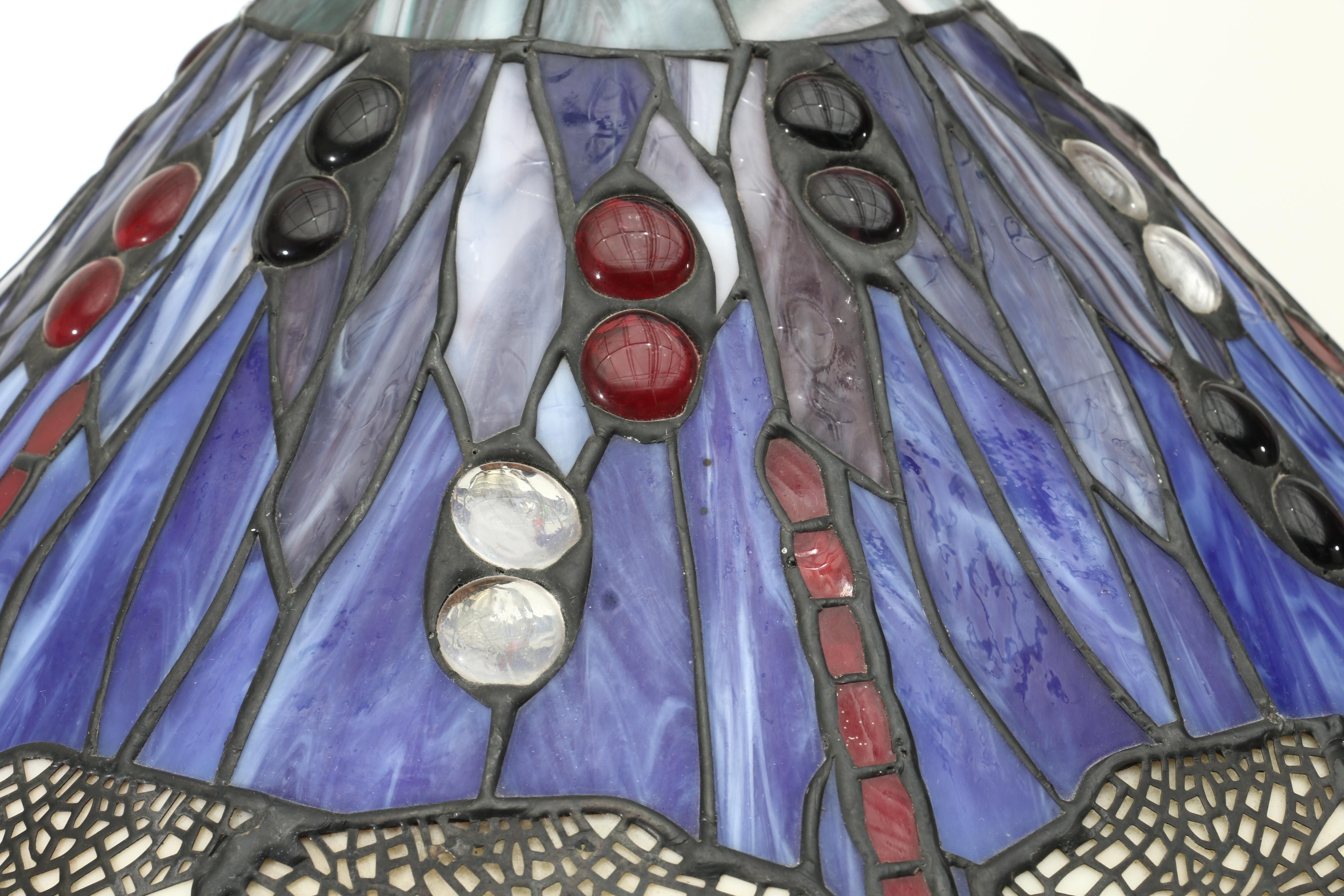 Tiffany Style Dragonfly Table Lamp, Early 20th Century and Later