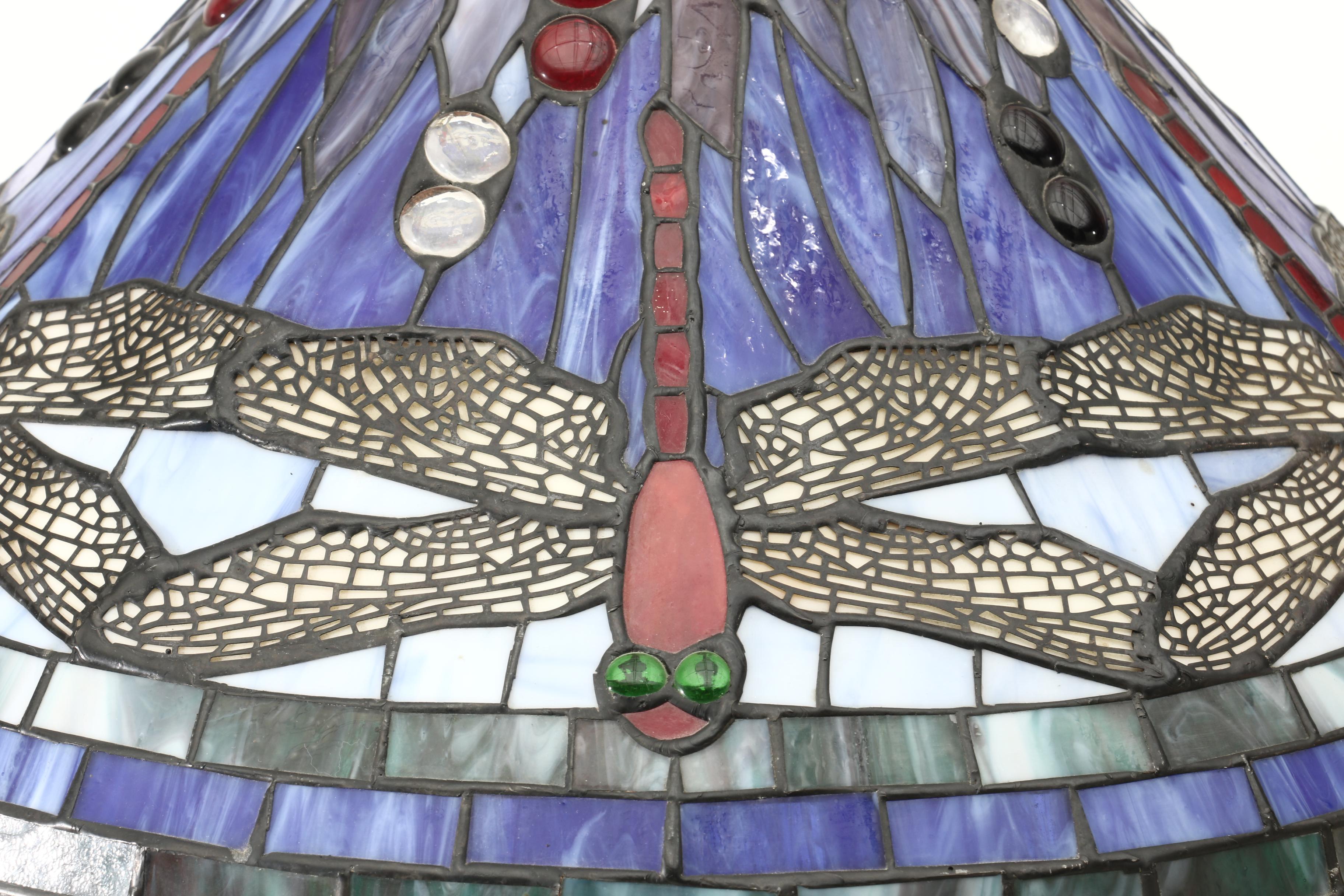 Tiffany Style Dragonfly Table Lamp, Early 20th Century and Later