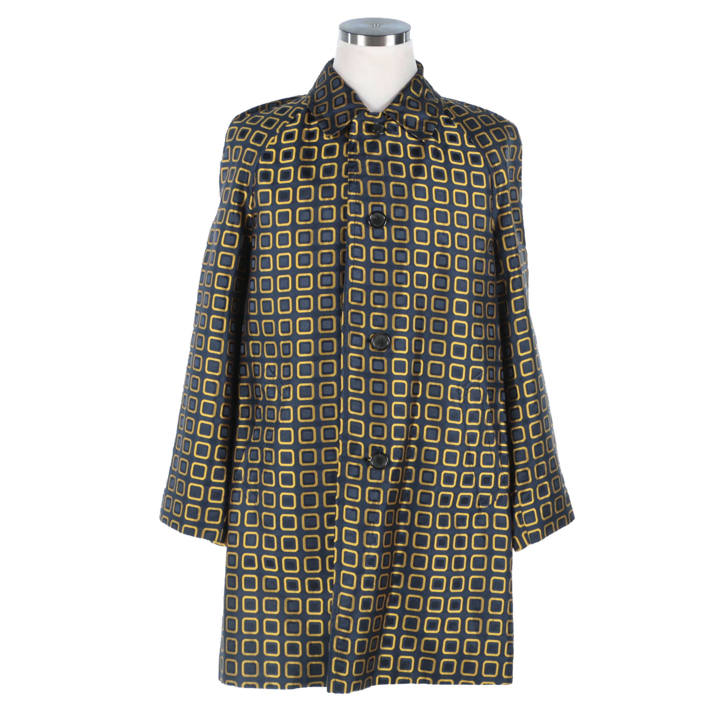 Men's Prada Holliday & Brown Print Woven Silk Jacket