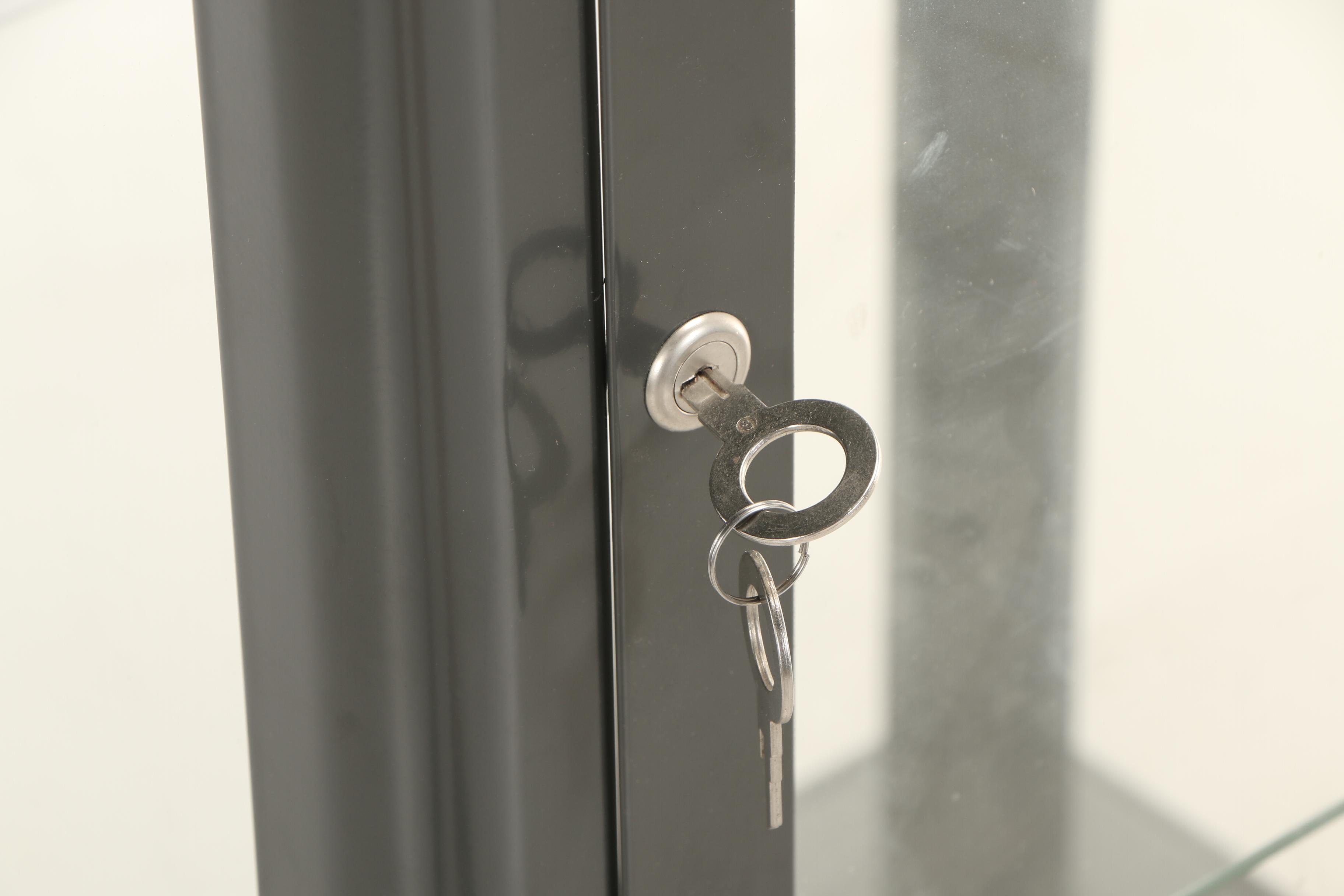 Gray Metal Apothecary Cabinet, Contemporary