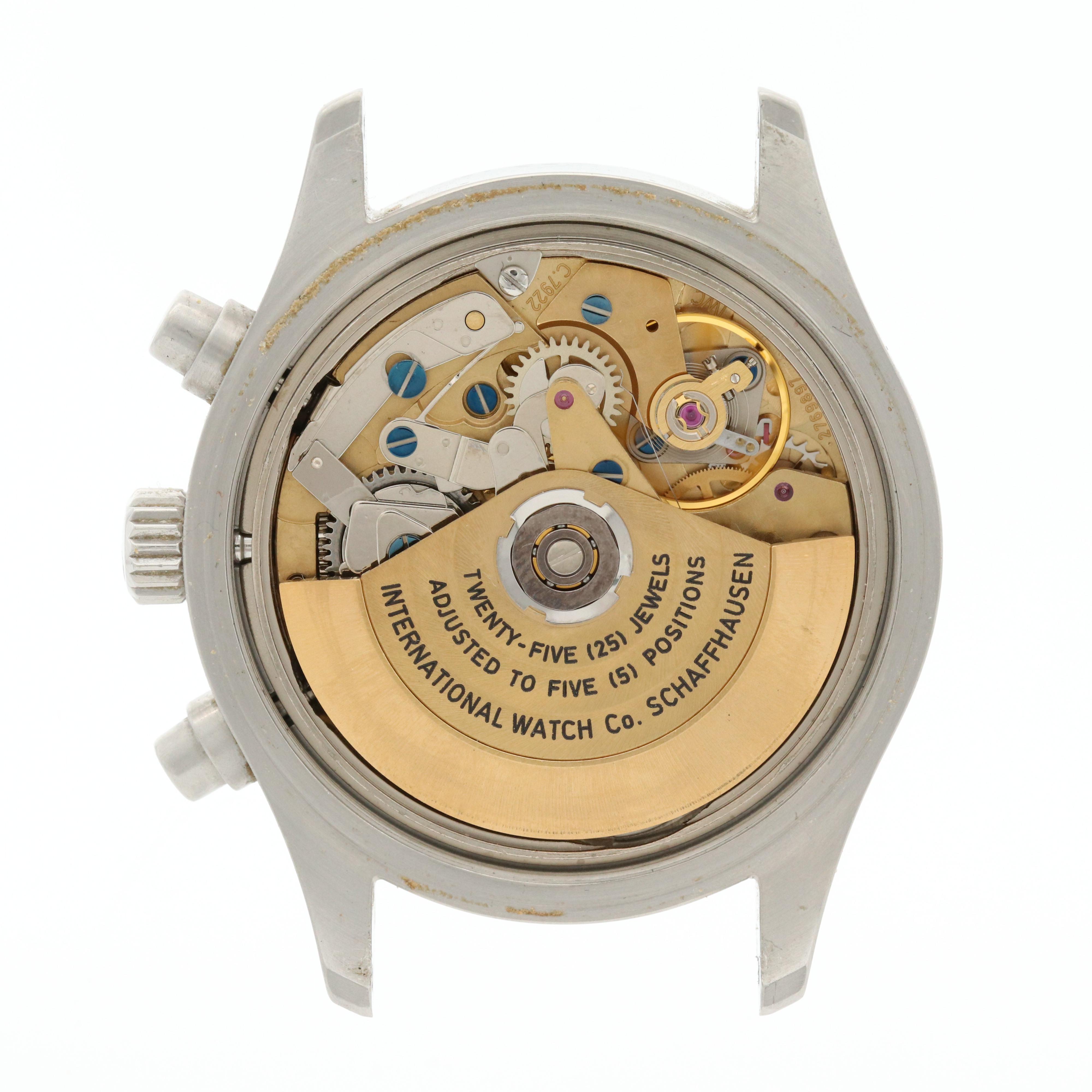 IWC Pilot Stainless Steel Der Flieger Chronograph Automatic Watch