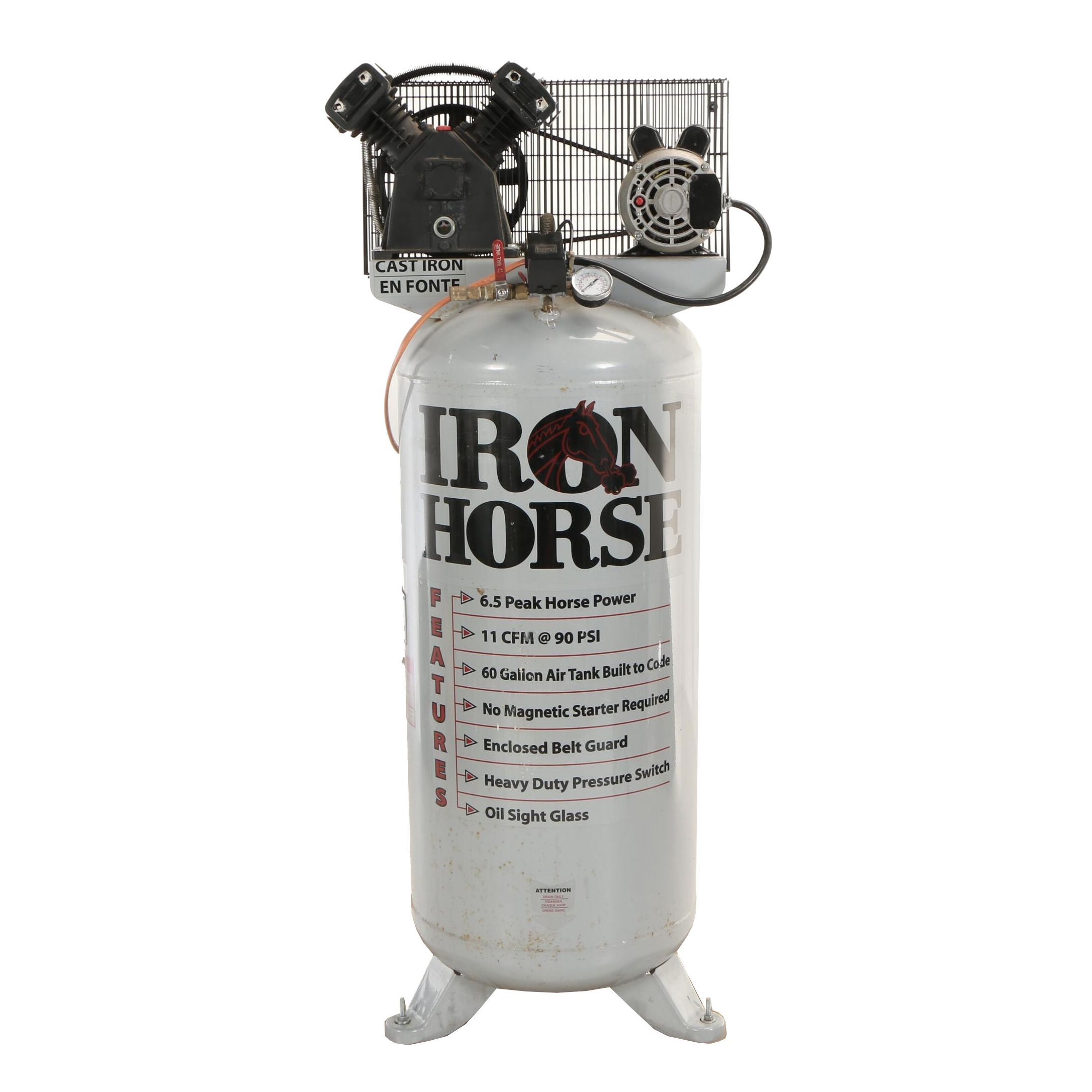 Iron Horse, "IHD6160V1" 60 Gallon Vertical Tank Air Compressor