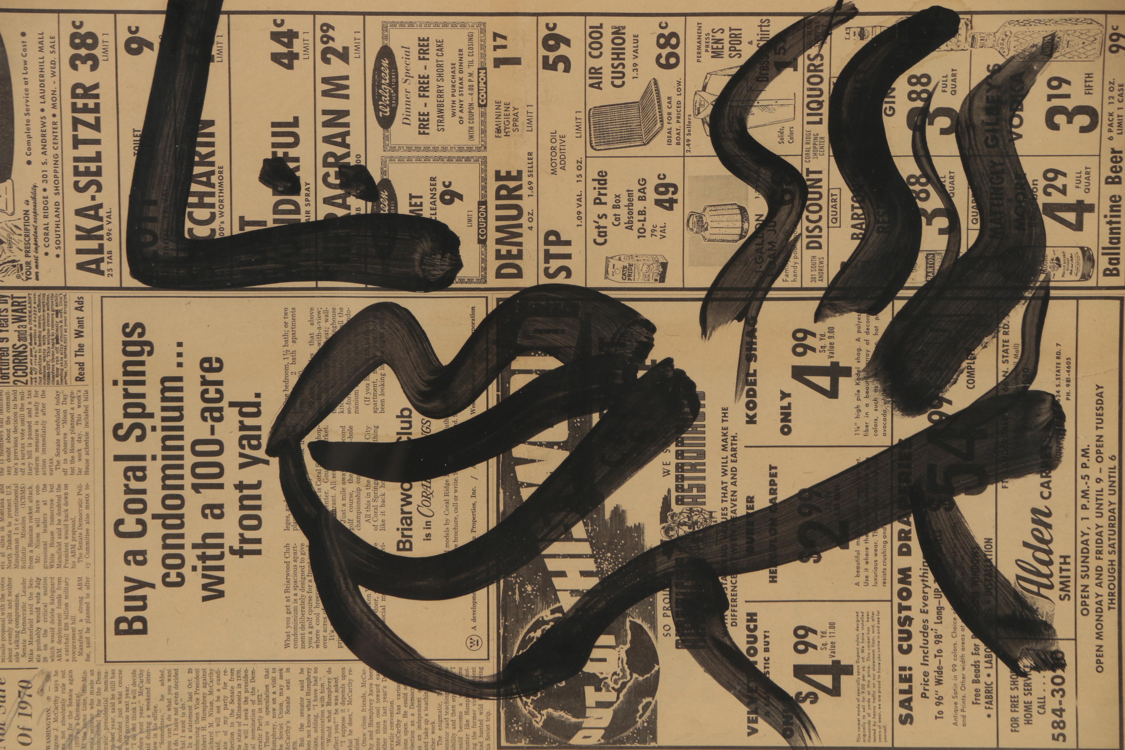 Peter Keil Oil Painting on Newspaper