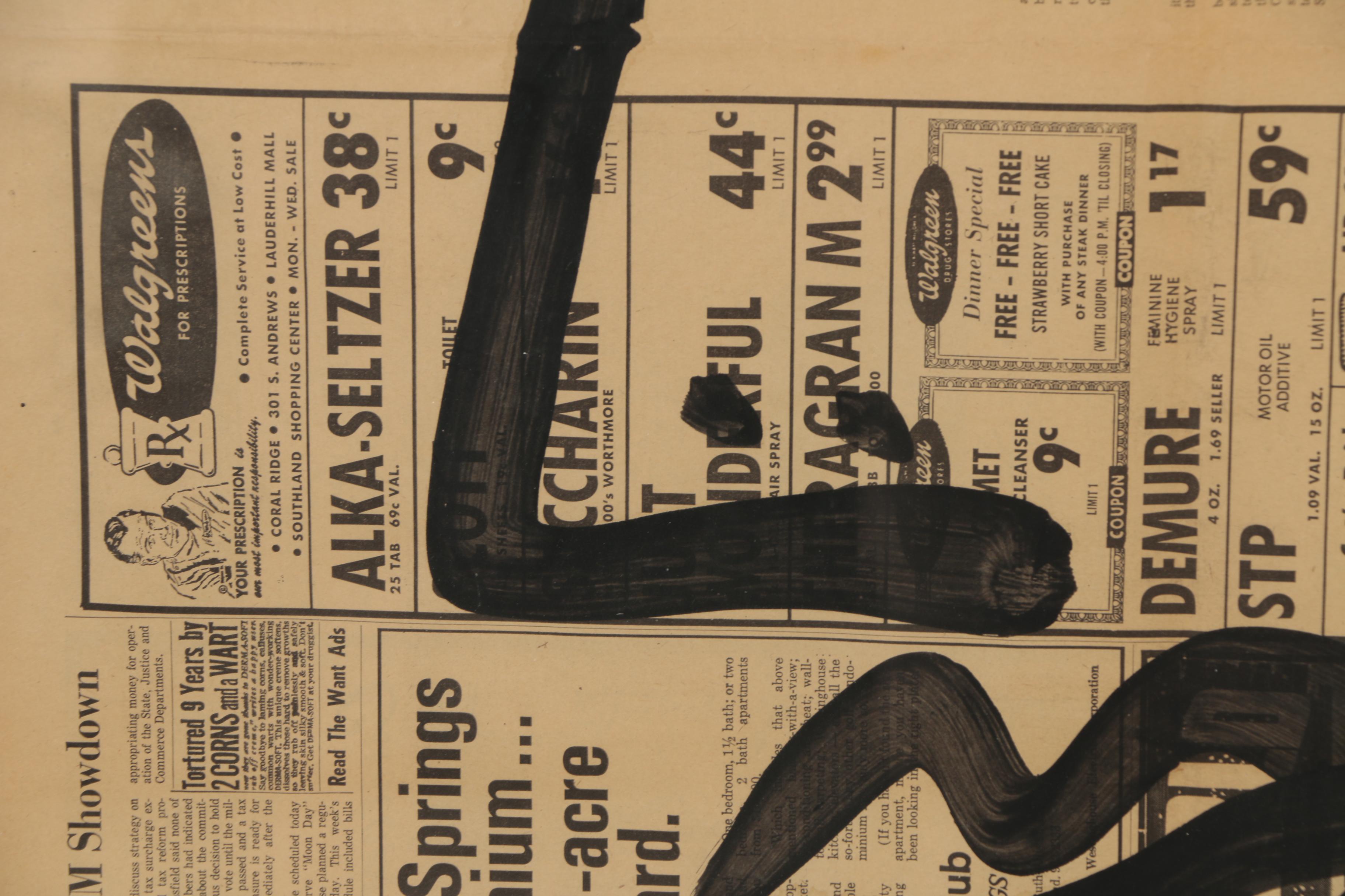 Peter Keil Oil Painting on Newspaper