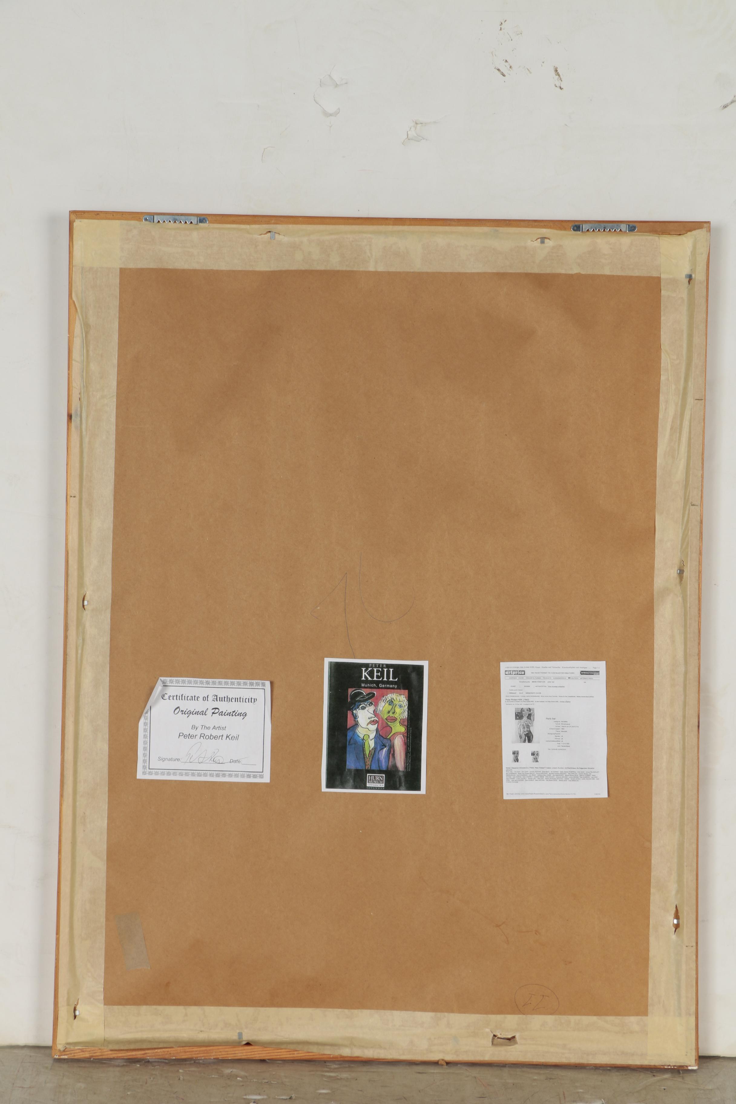 Peter Keil Oil Painting on Newspaper