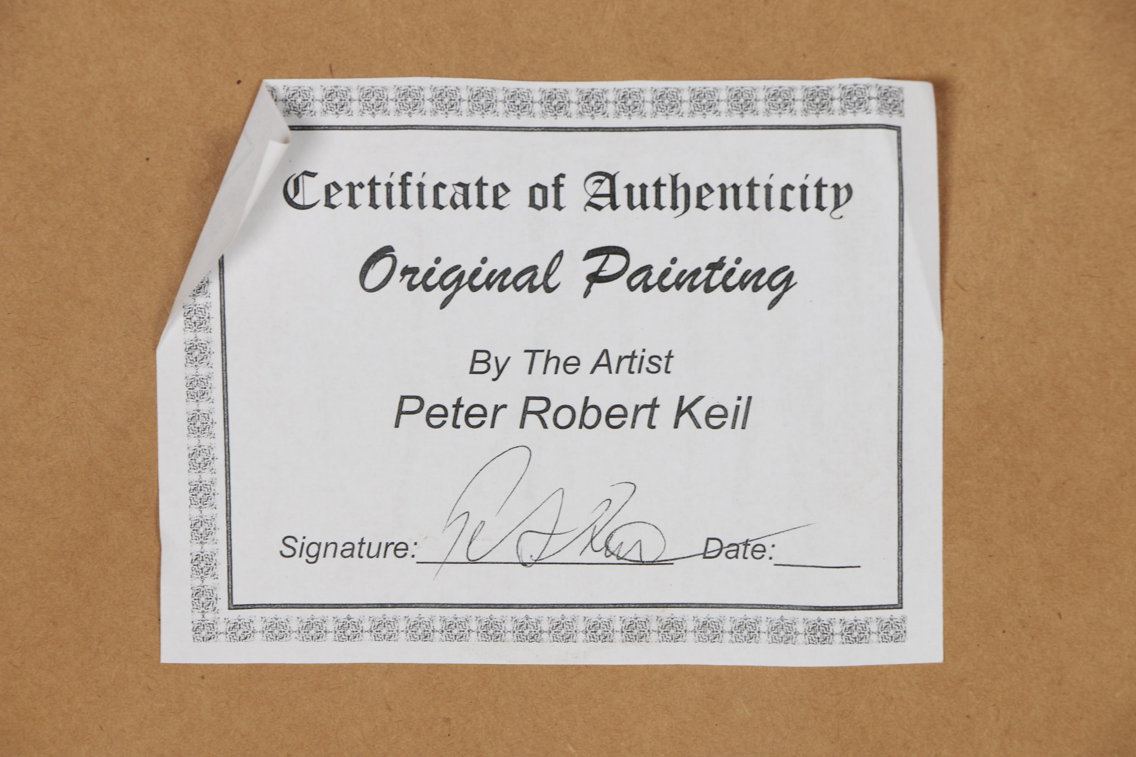 Peter Keil Oil Painting on Newspaper