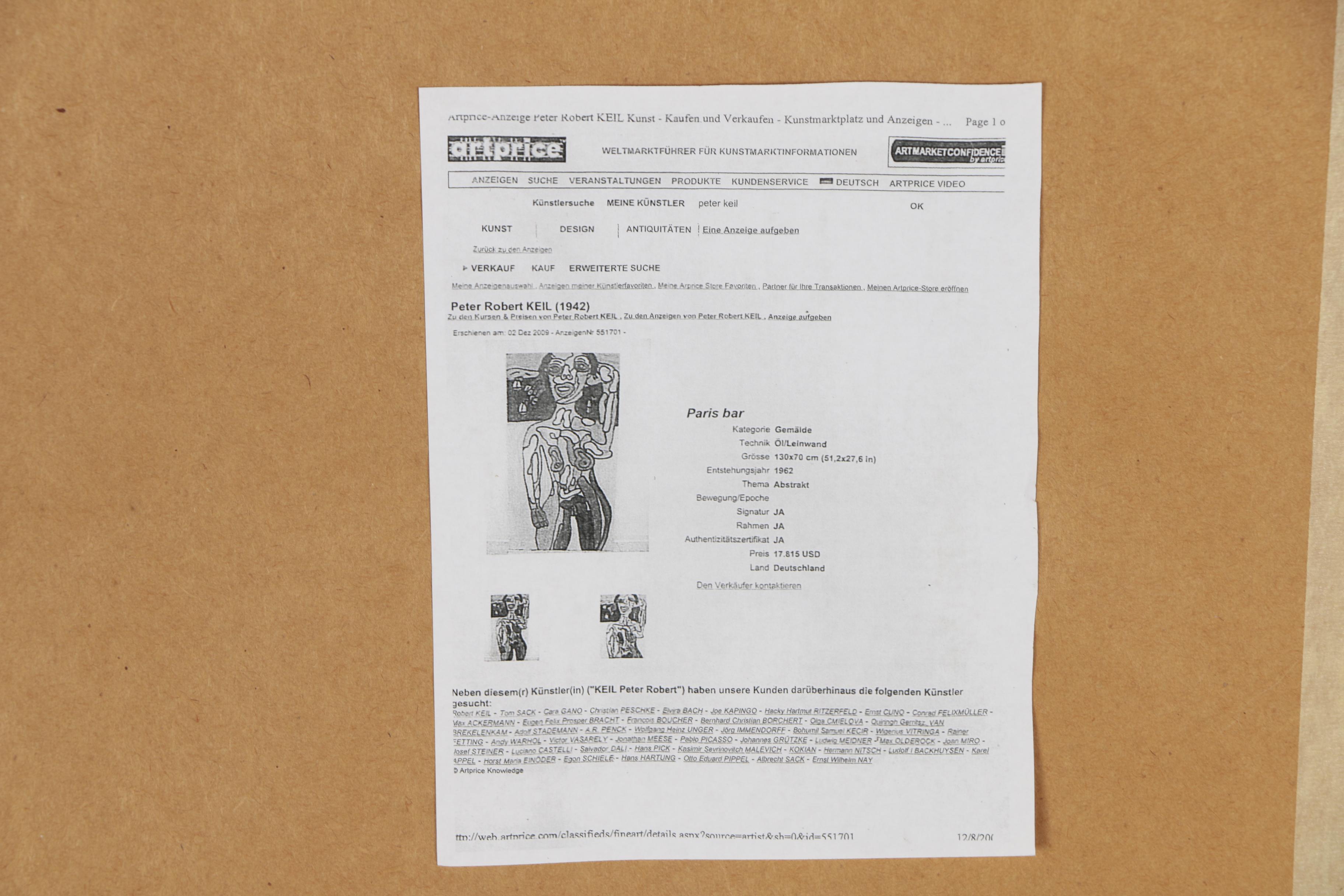 Peter Keil Oil Painting on Newspaper