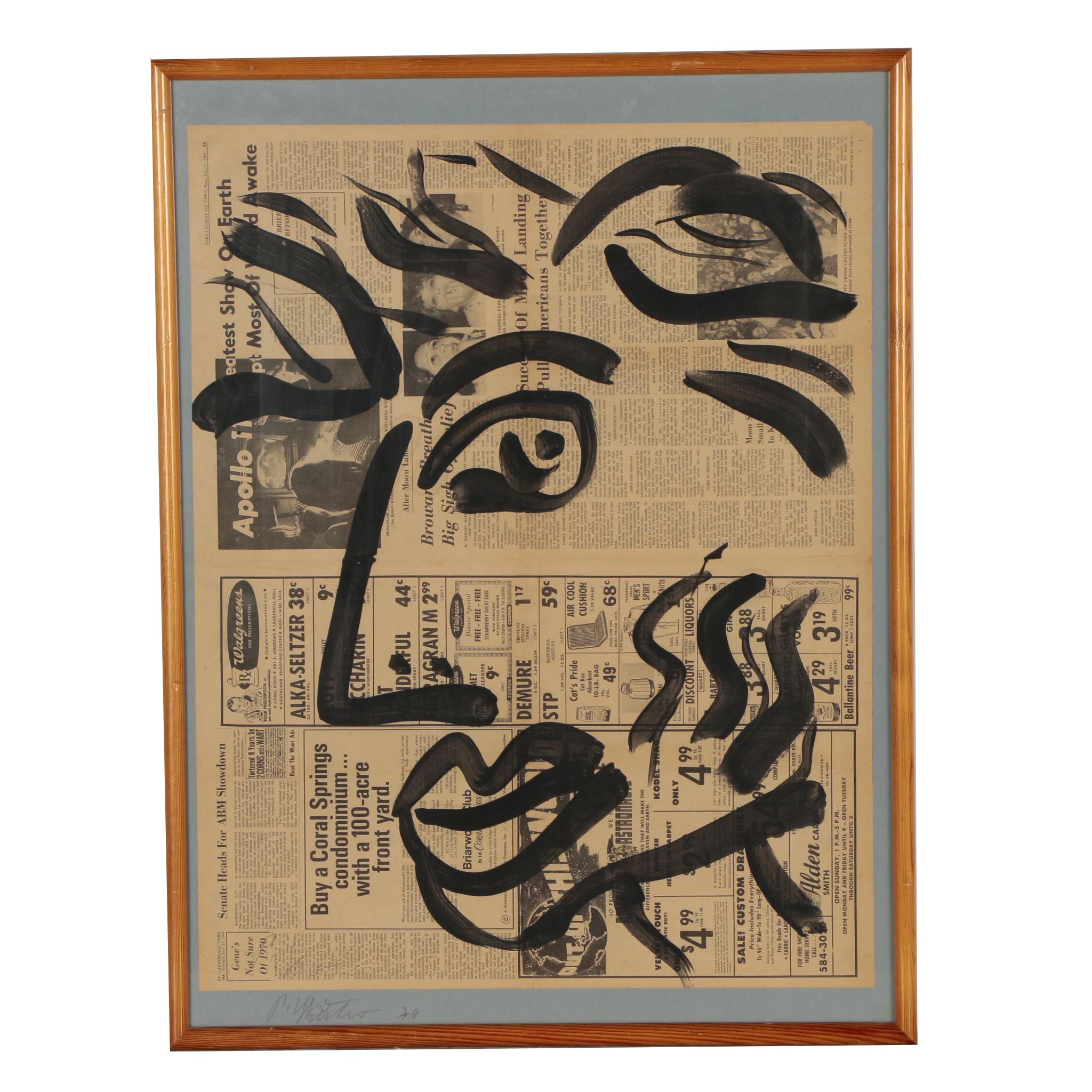 Peter Keil Oil Painting on Newspaper