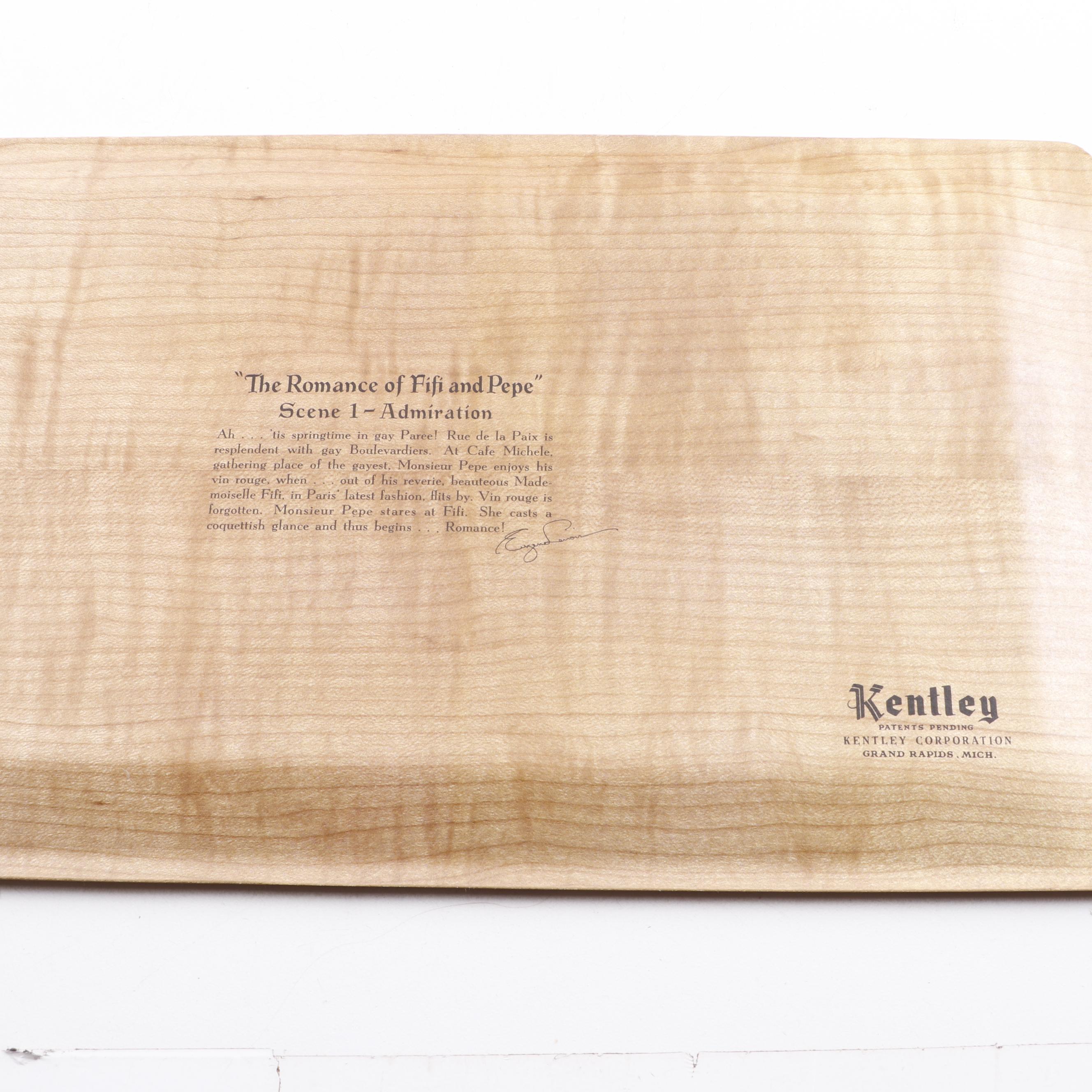 Fransiscan "Starburst" Earthenware Serveware and Kentley Buffet Trays, 1950s