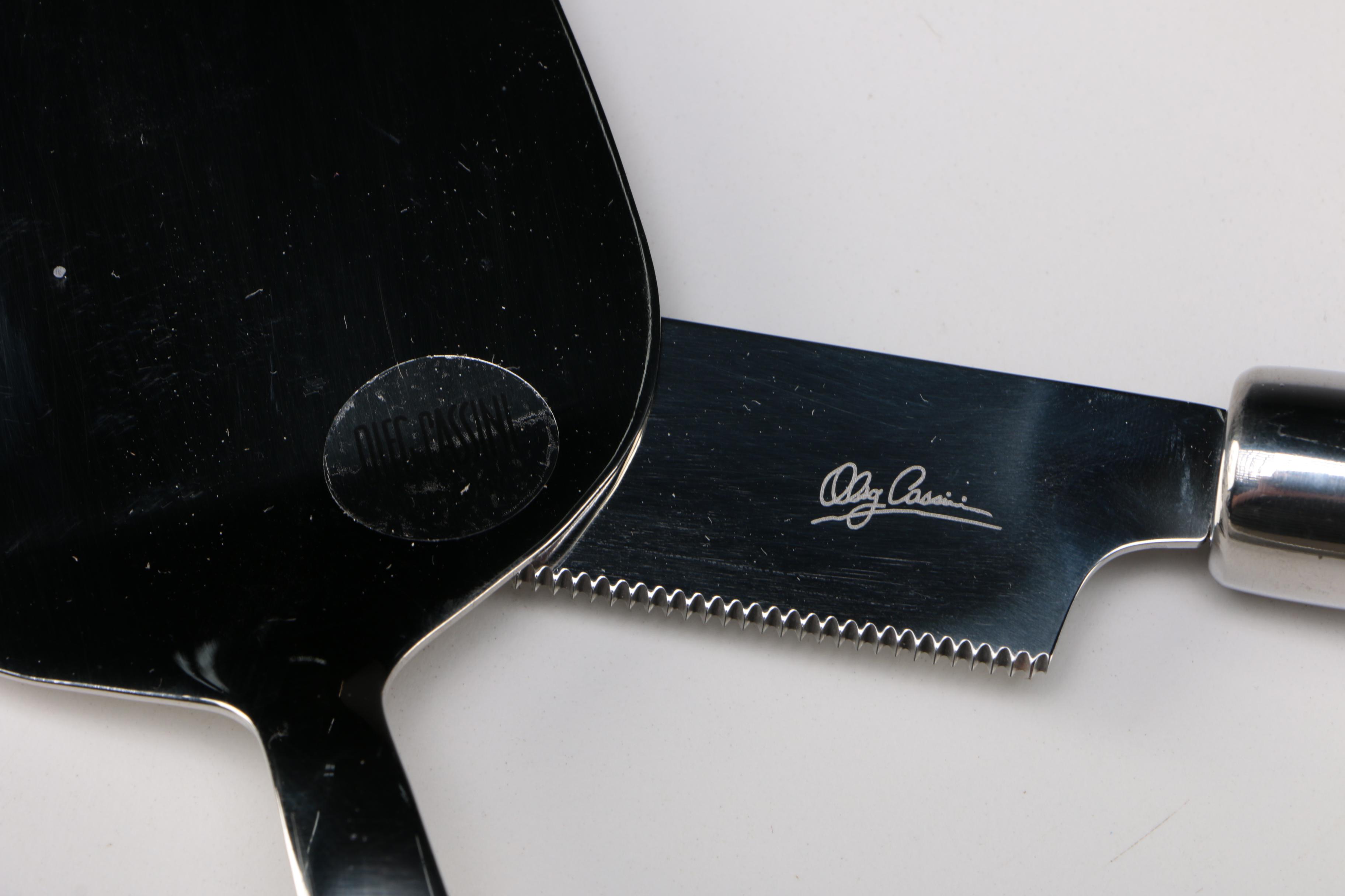 Oleg Cassini "Something Blue" Cake Set and Toasting Flutes with other Glasses