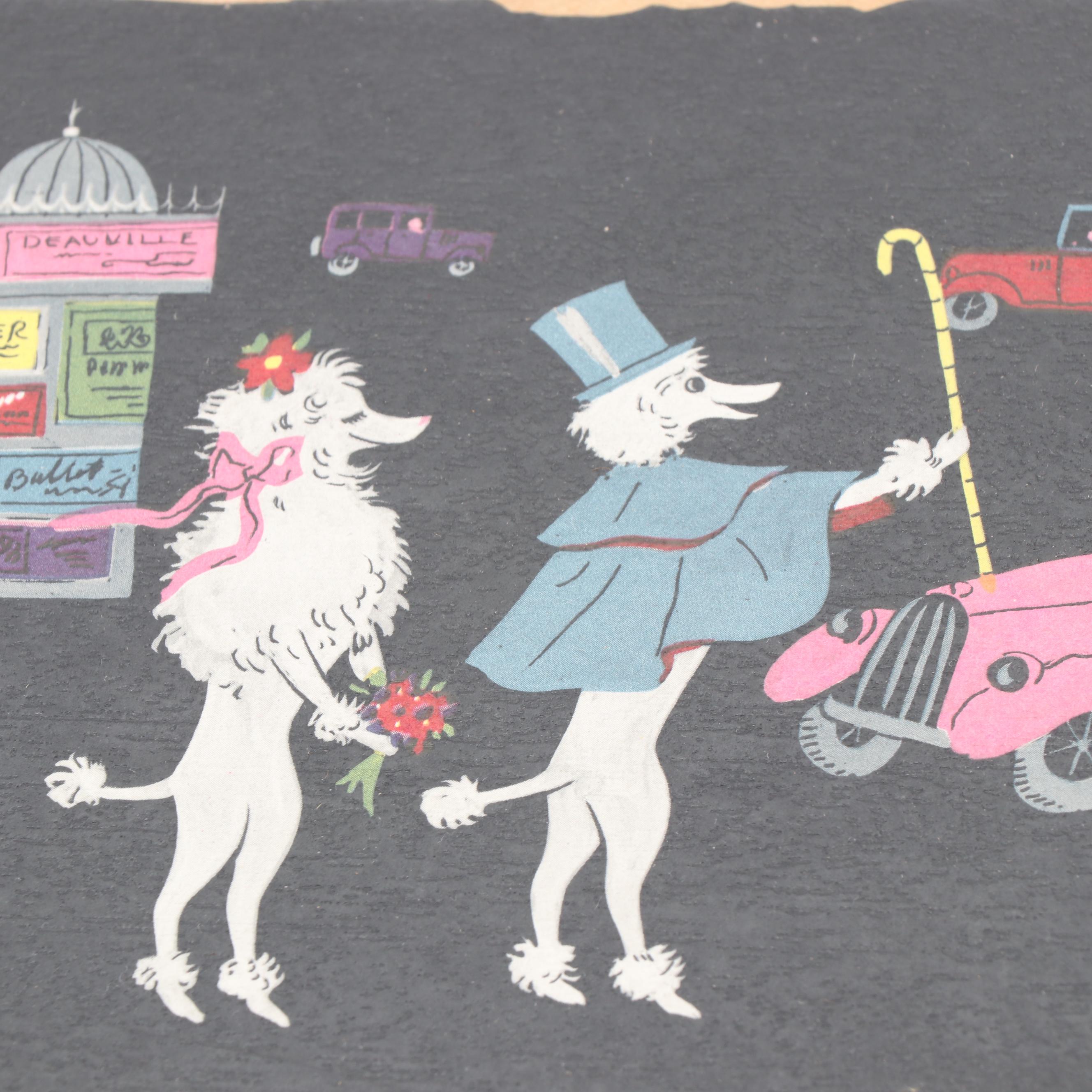 Fransiscan "Starburst" Earthenware Serveware and Kentley Buffet Trays, 1950s