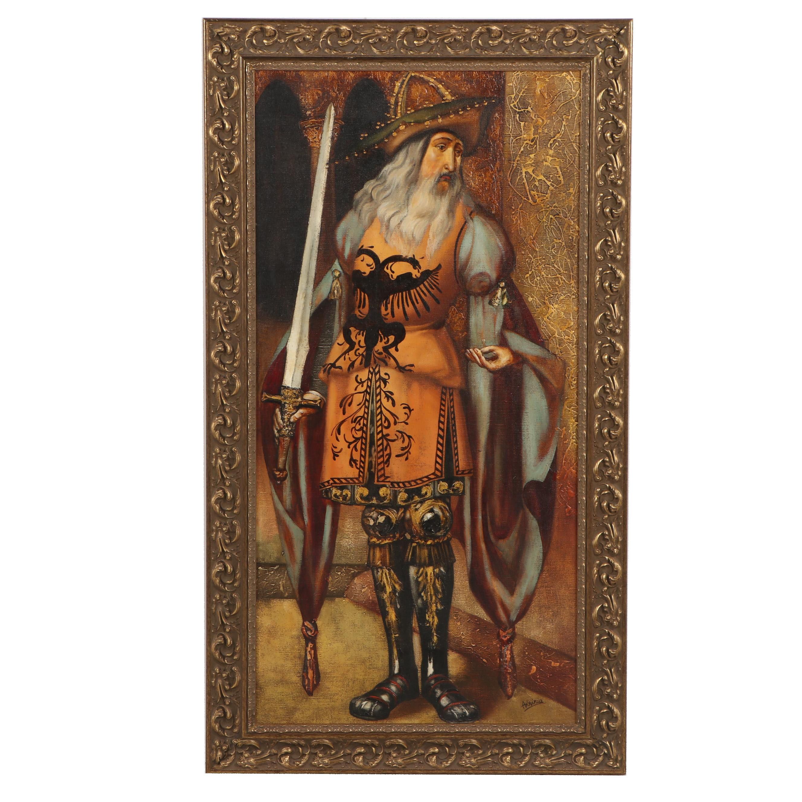Renaissance Style Figural Oil Painting