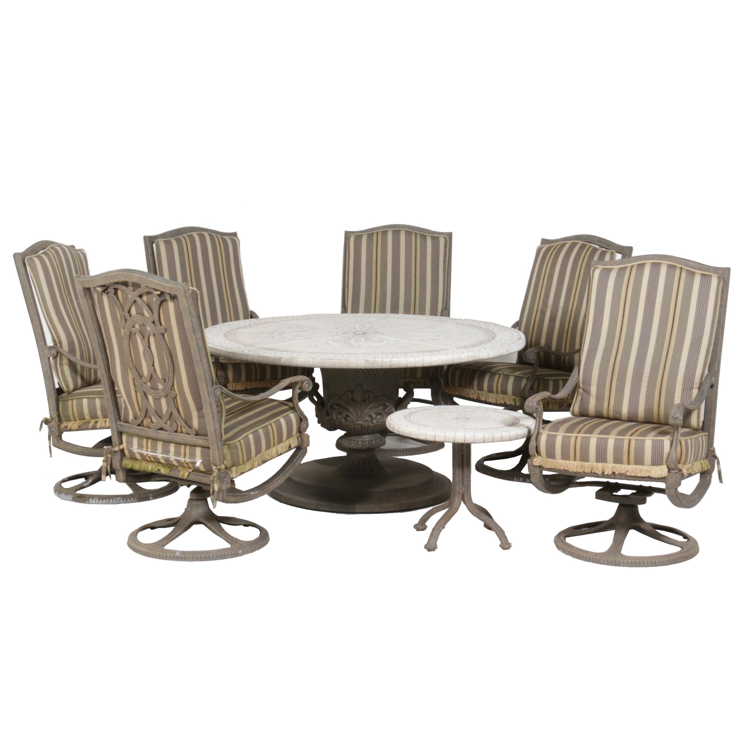 Contemporary Woodard Landgrave Cast Aluminum Patio Furniture