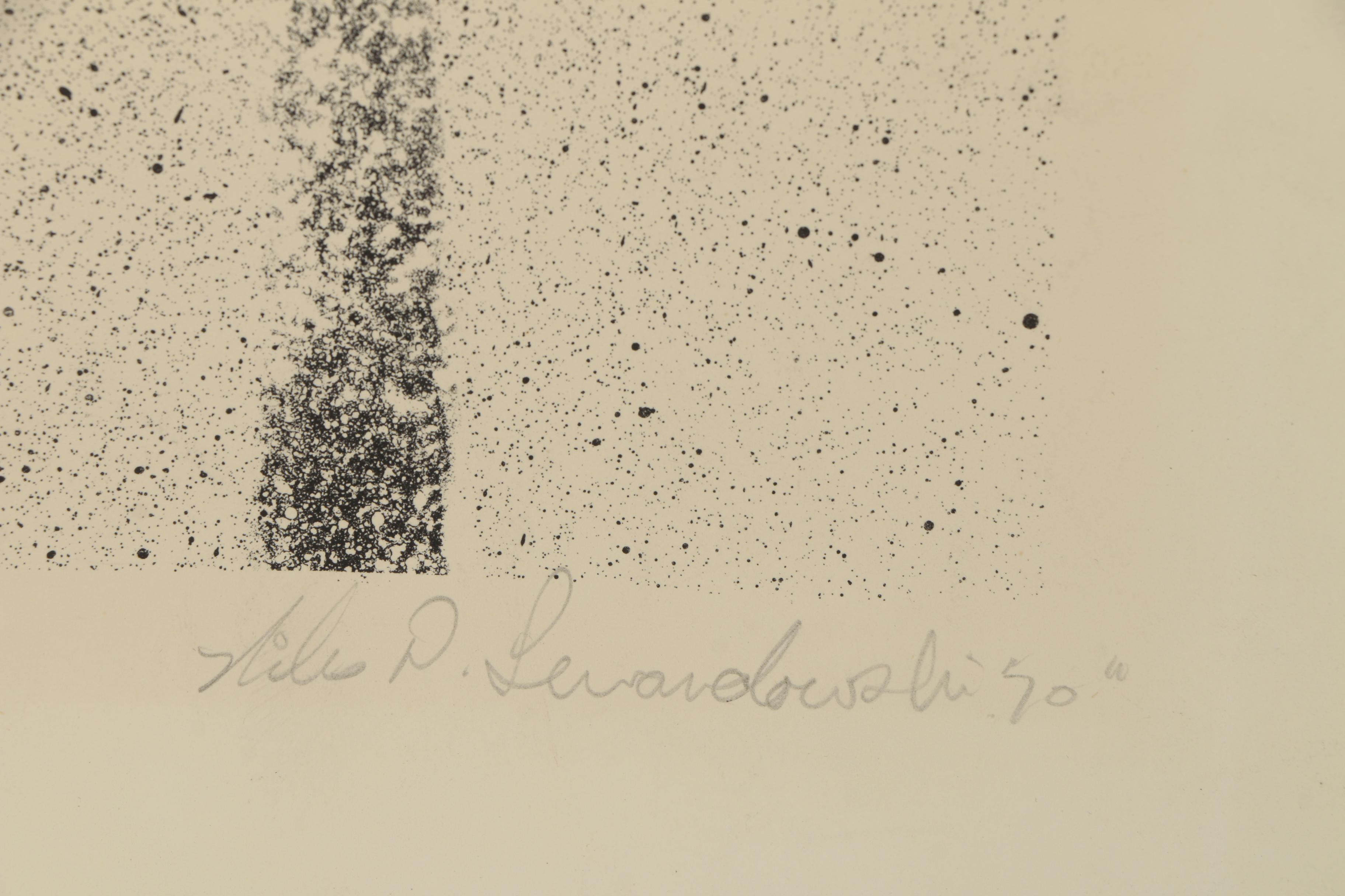 Niles Lewandowski 1970 Lithographs Including Depicting Merle Rosen