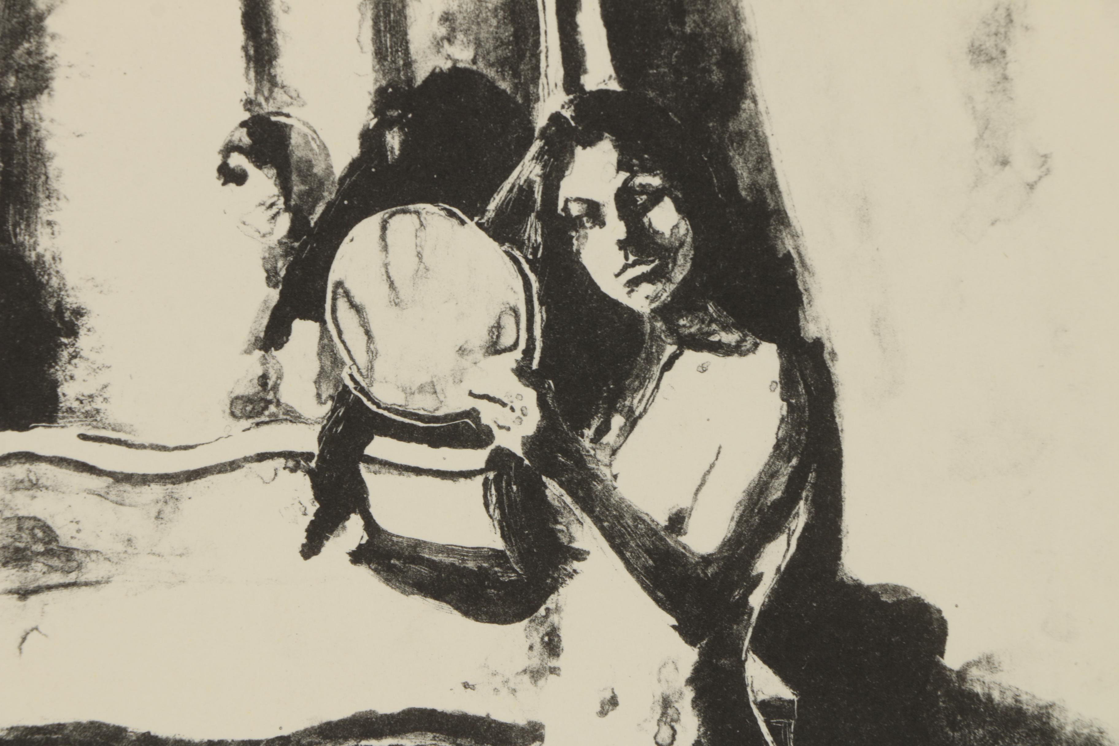 Niles Lewandowski 1970 Lithographs Including Depicting Merle Rosen