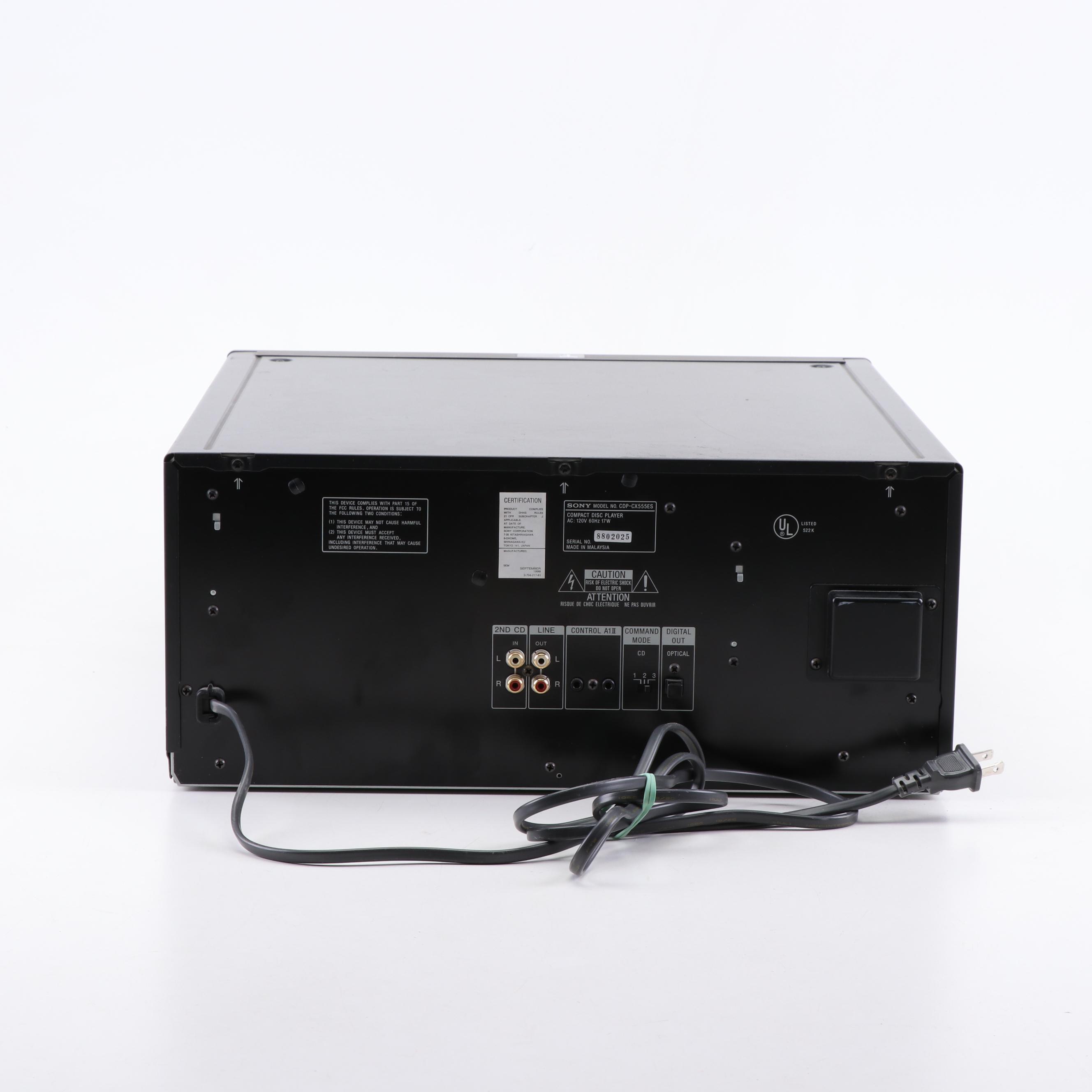 Sony CDP-CX555ES Mega Storage 300 CD Disc Changer Player