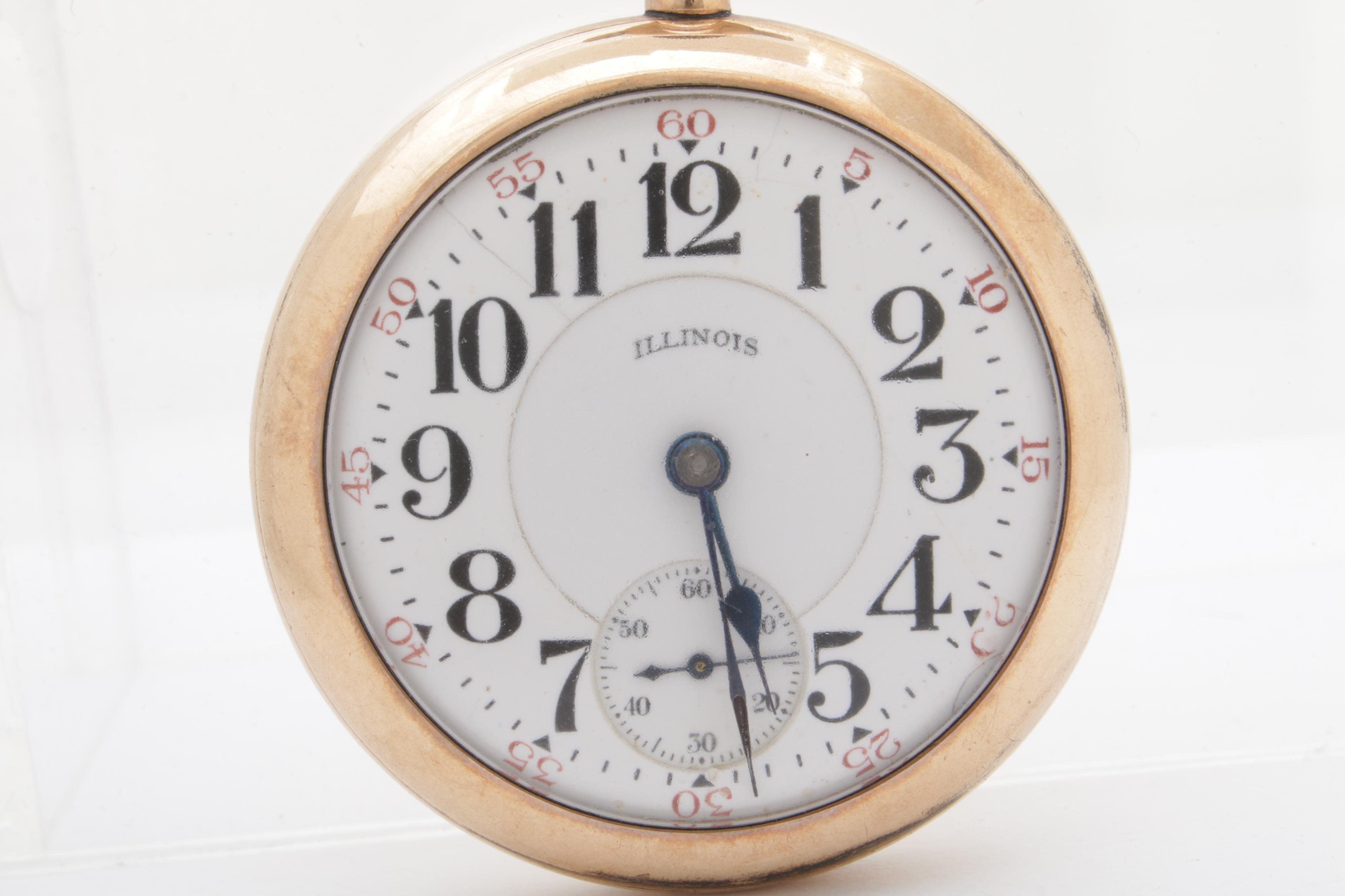 Illinois Watch Co. Gold Filled Pocket Watch, circa 1910s