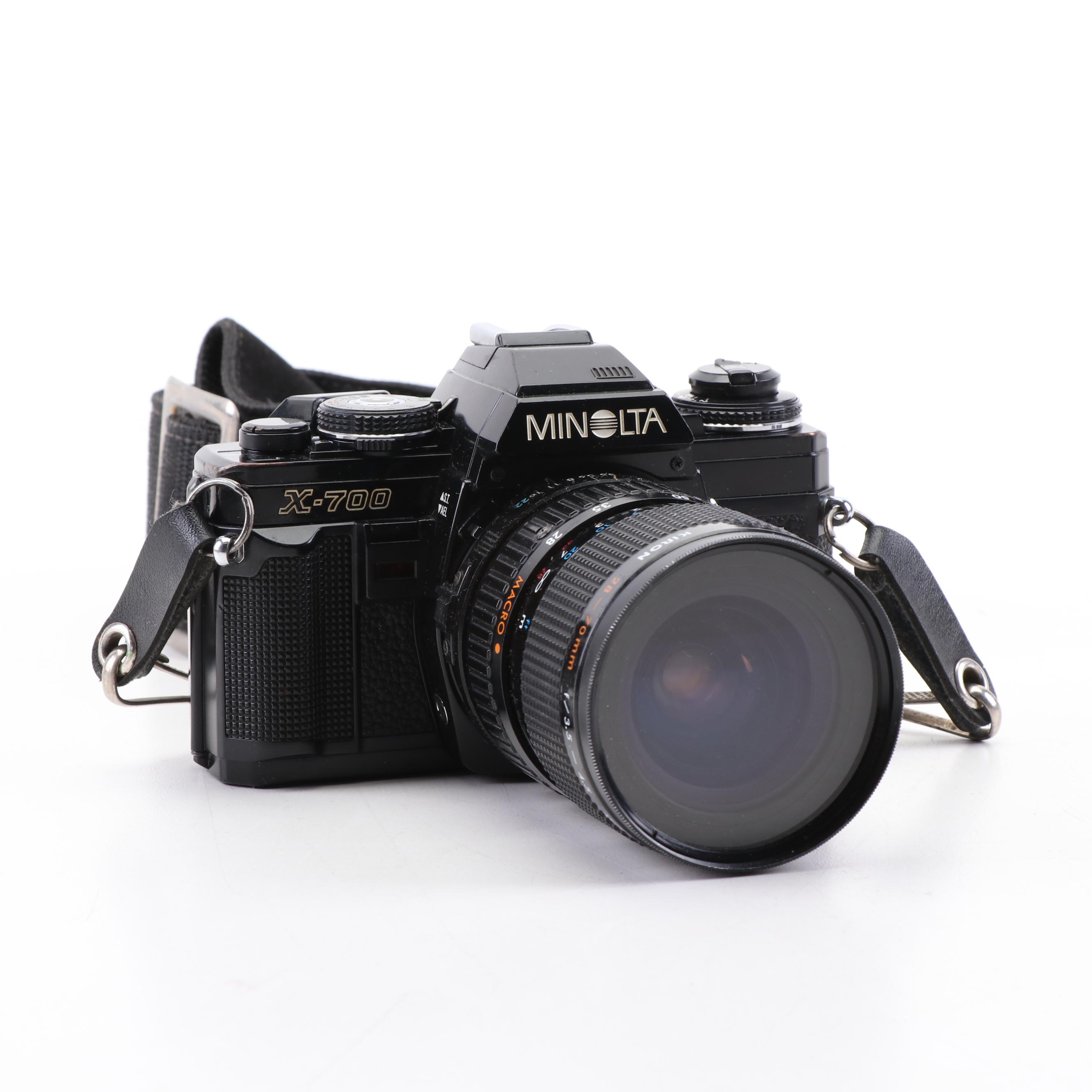 Minolta X-700 SLR Camera with Case